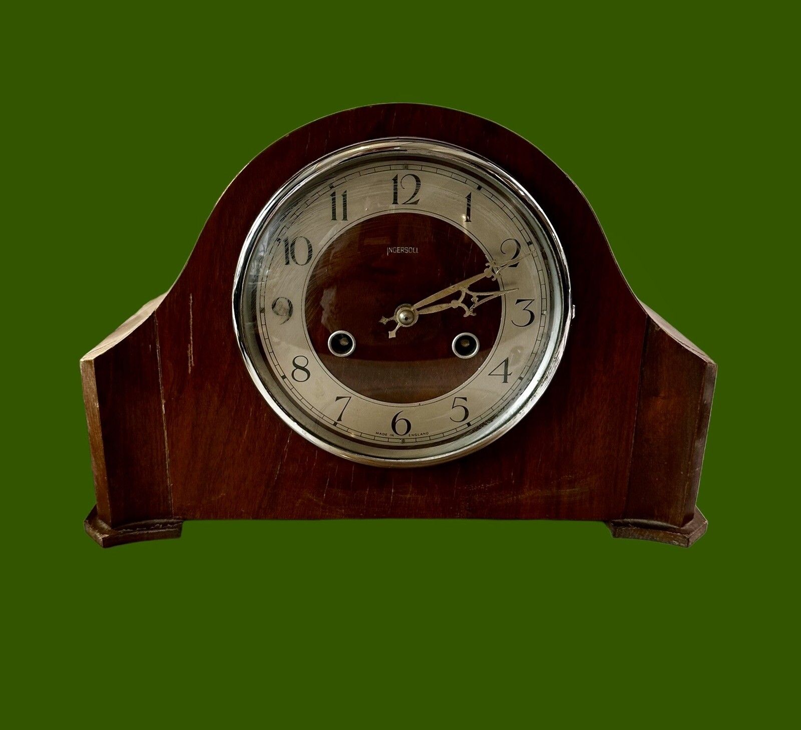 Antquie Ingersoll Striking Hammer Mantle Clock photo furniture