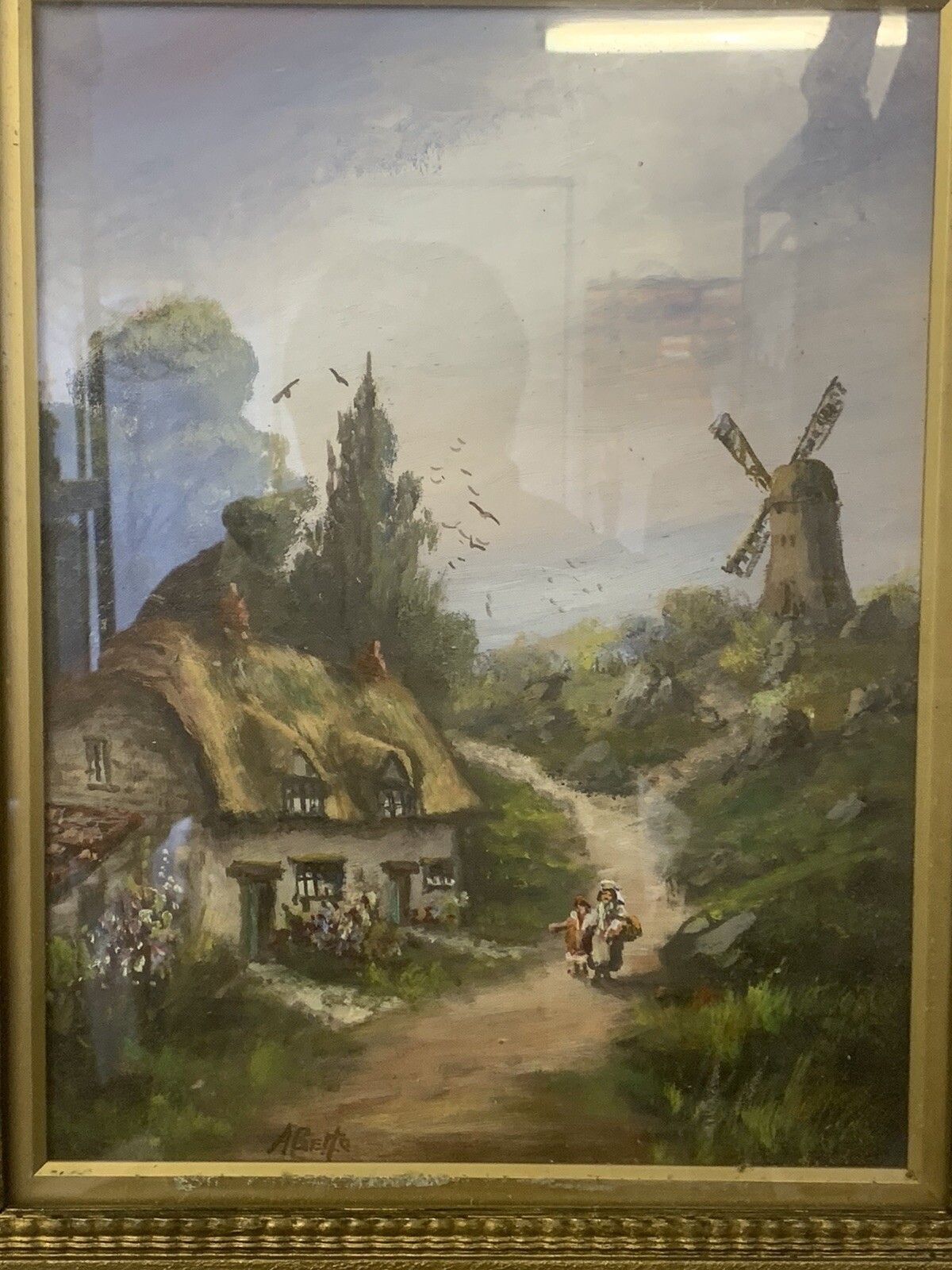 Antique 19th Century Dutch Oil Painting Signed By Artist Stunning photo furniture