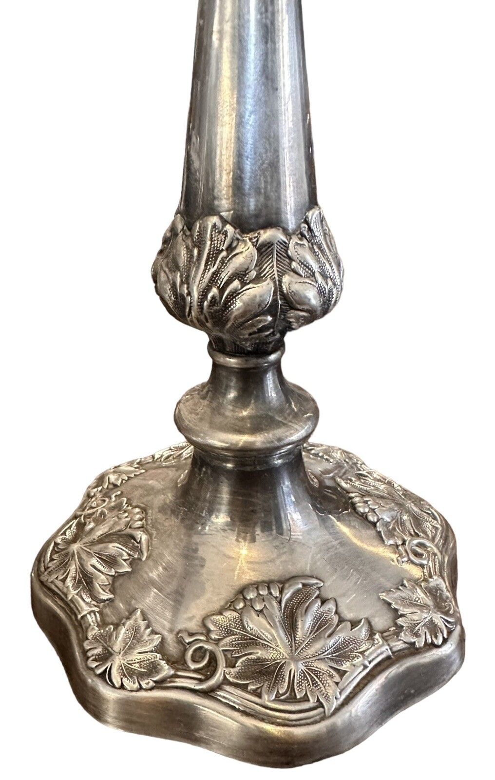 Antique 19th Century Gorgeous Pair Of Silver Plated Candlesticks Very Ornate photo furniture