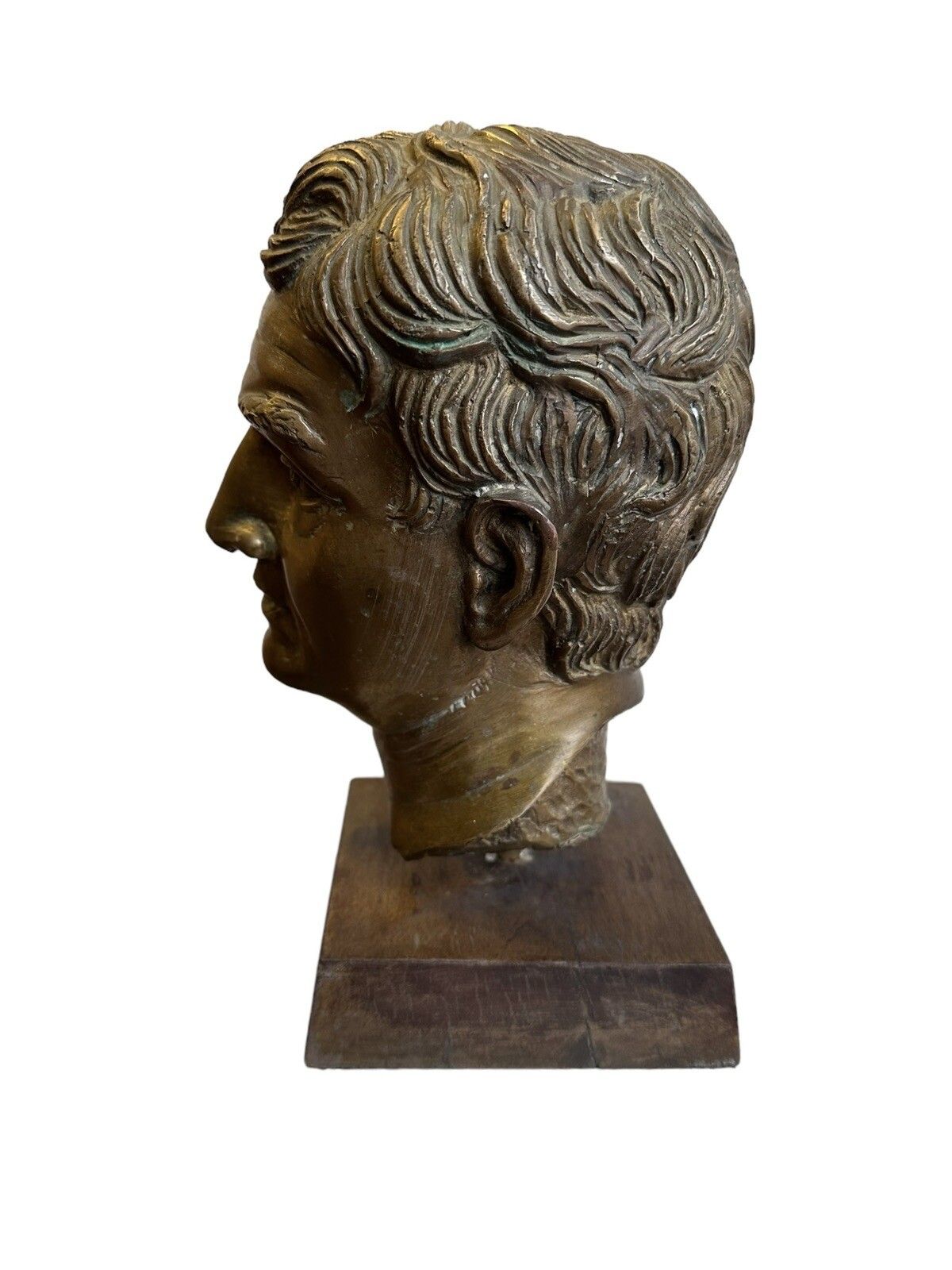 Antique Fine Detailed Bronze Head Bust photo vinterior