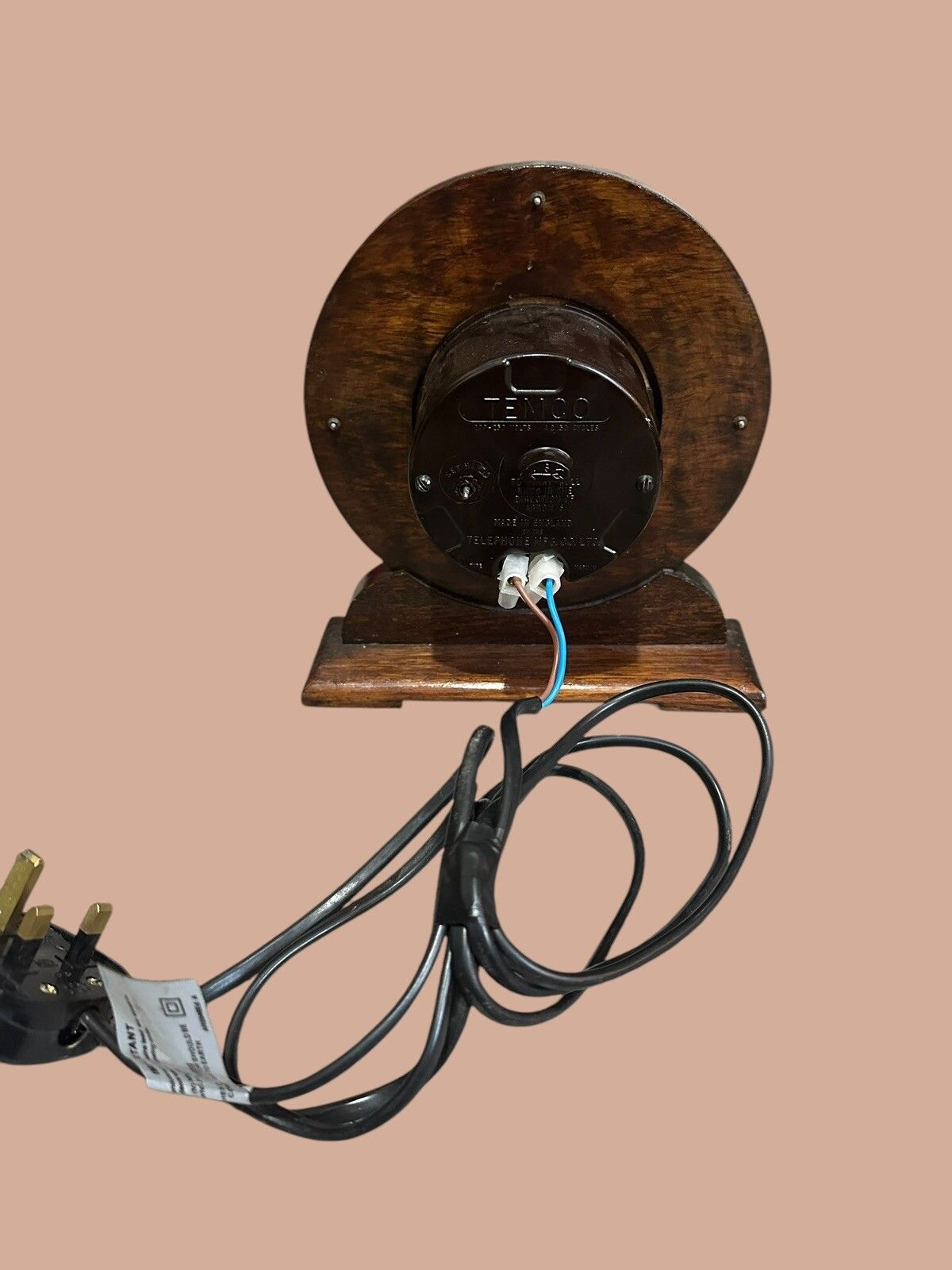 Art Deco Electric Stylish Oak Desk Mantle Clock, English, C1930 By Temco photo Home Decor