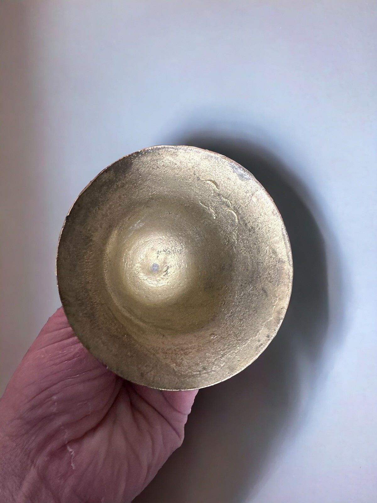 Antique Heavy Brass Nepalese Traditional Oil Lamp Nepal photo for sale