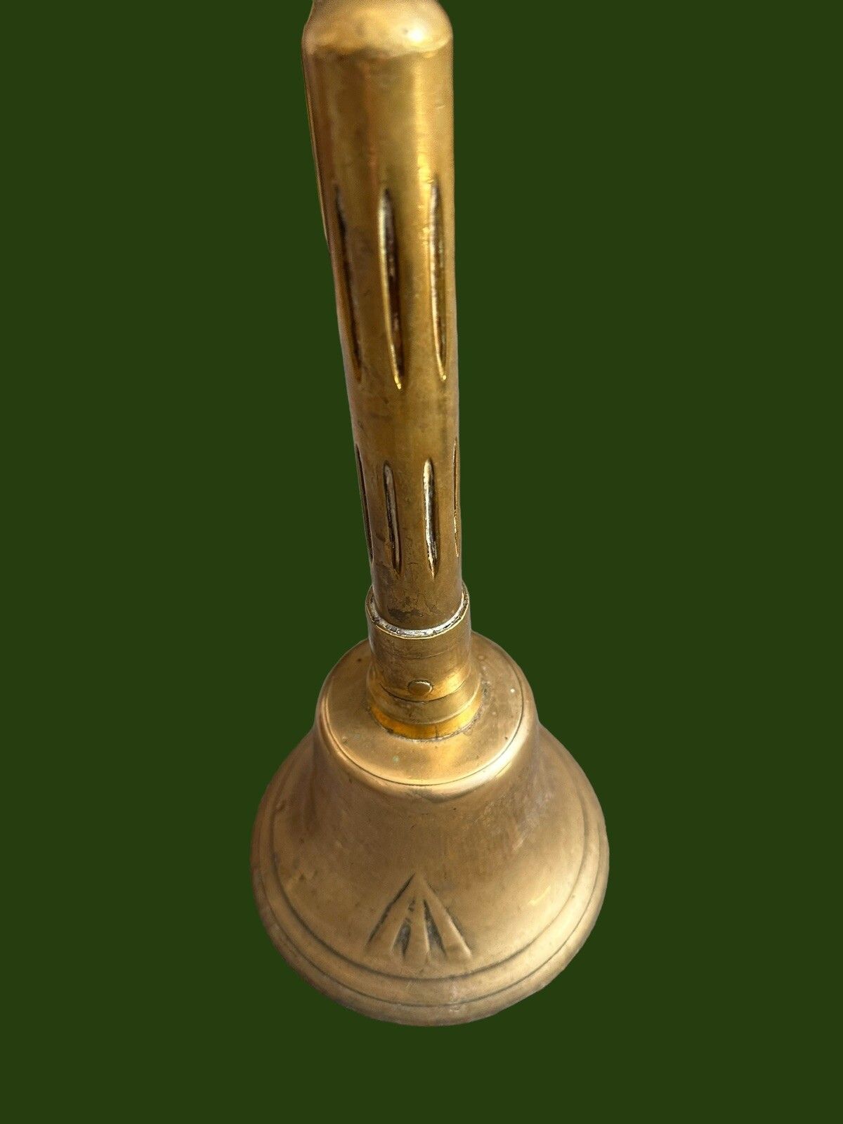 Wwi Gas Alarm Antique Hand Bell photo for sale