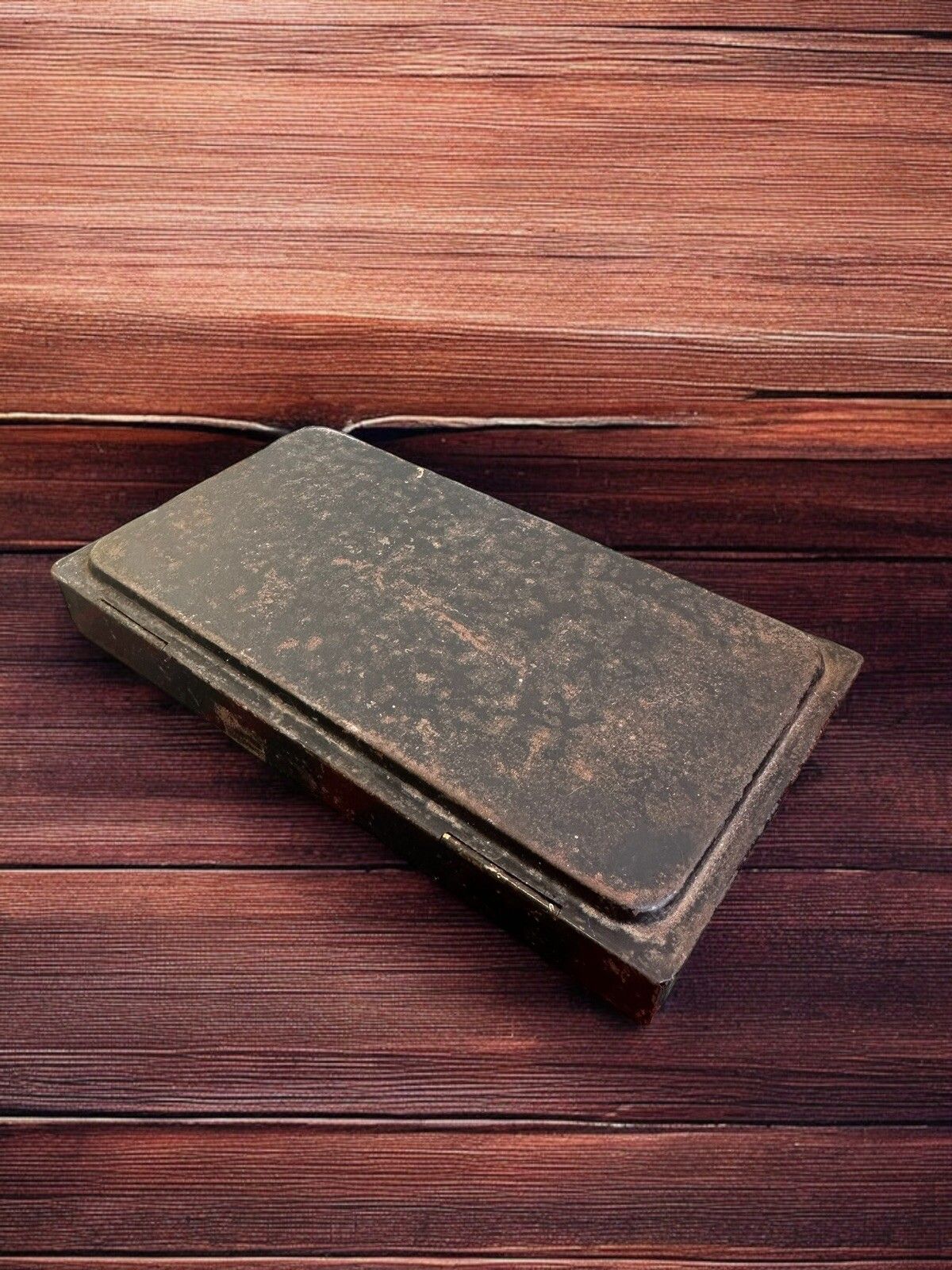 Antique Metal Japanned Reeves And Sons London Paint Box  With Pallet photo vinterior