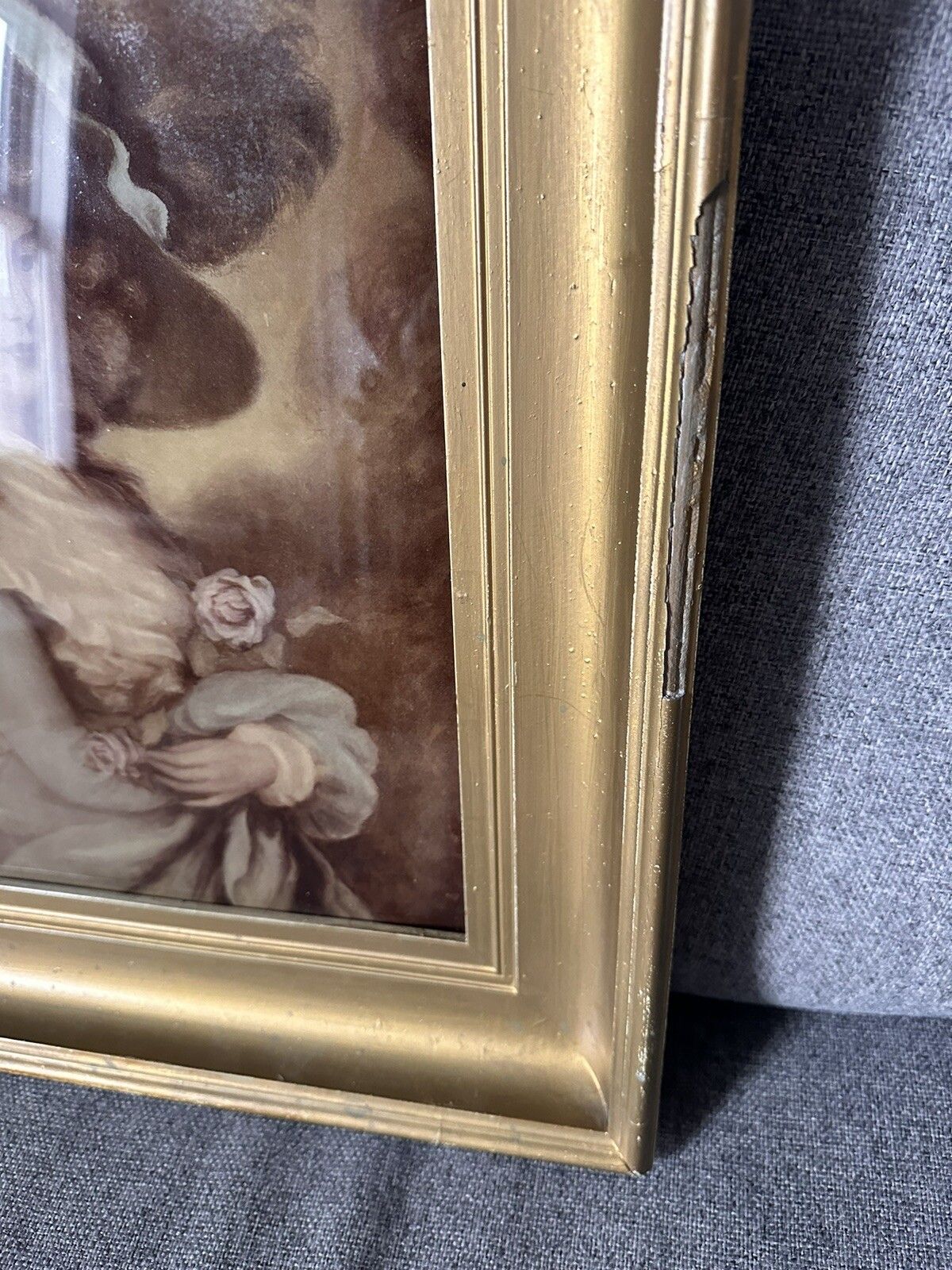 Framed Duchess Of Devonshire Georgia Spencer Reverse Glass Painting / Print photo 165.0