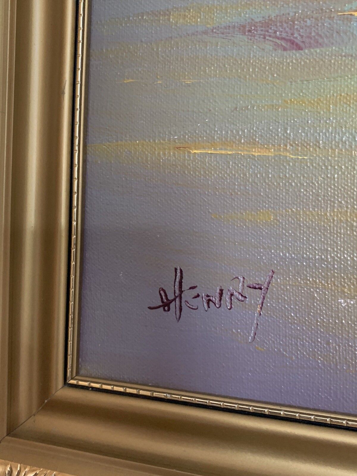 Fabulous Mid Century Framed Oil On Canvas Signed By Artist Nautical Maritime photo for sale