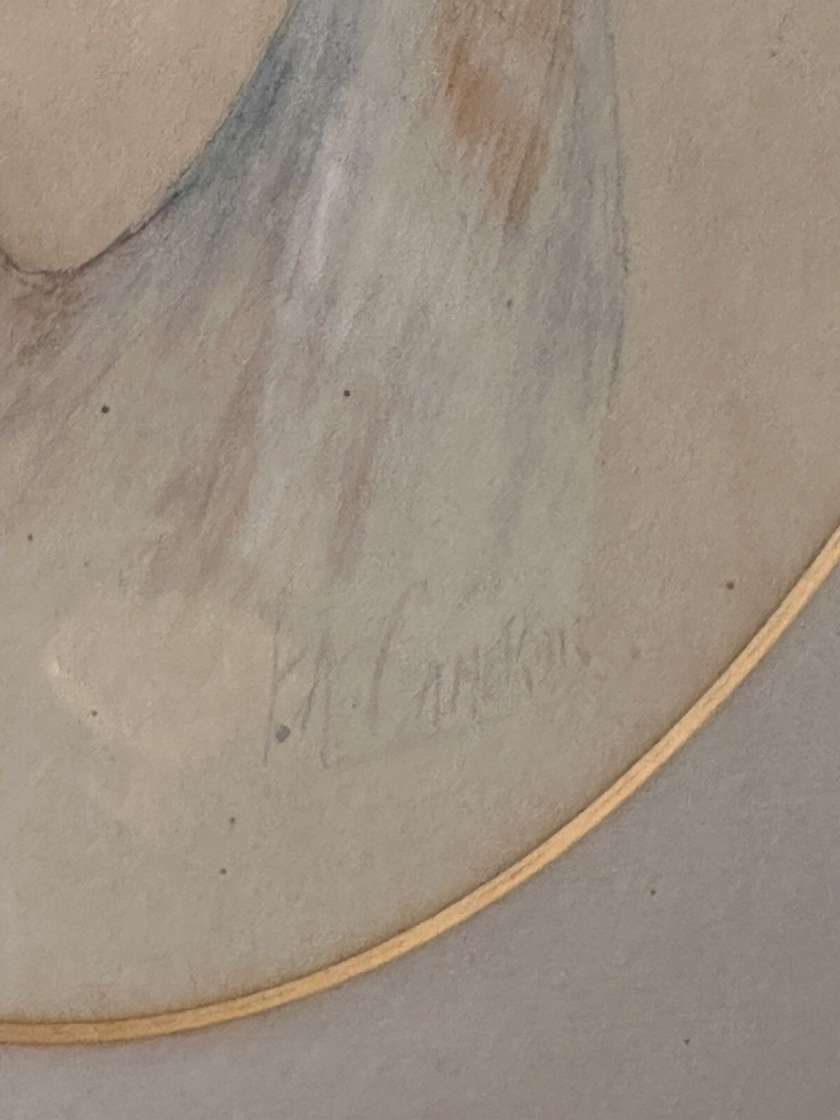 19thc Original Watercolour Of A Beautiful Lady Portrait Signed Framed And Glazed photo for sale