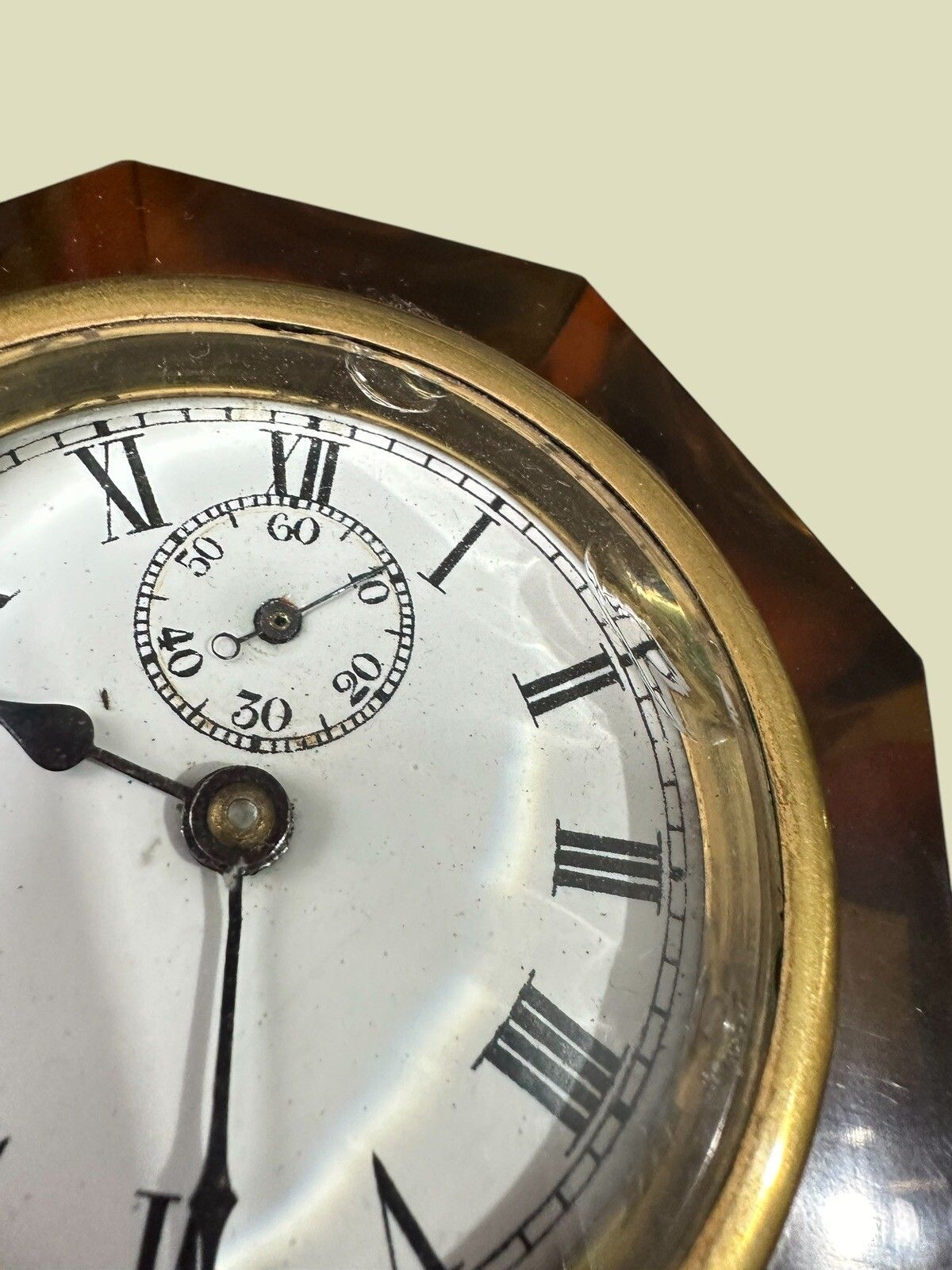 E.N. Welch 19th Century Victorian Art Glass Jewel Clock Paperweight With Case photo vinterior