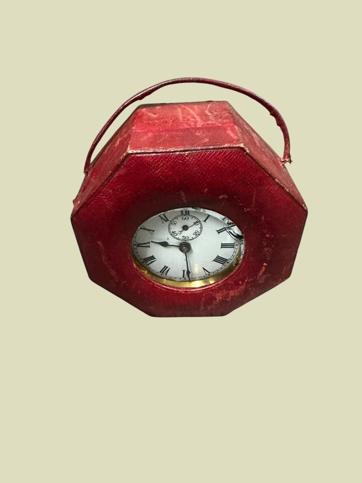 photo for sale E.N. Welch 19th Century Victorian Art Glass Jewel Clock Paperweight With Case