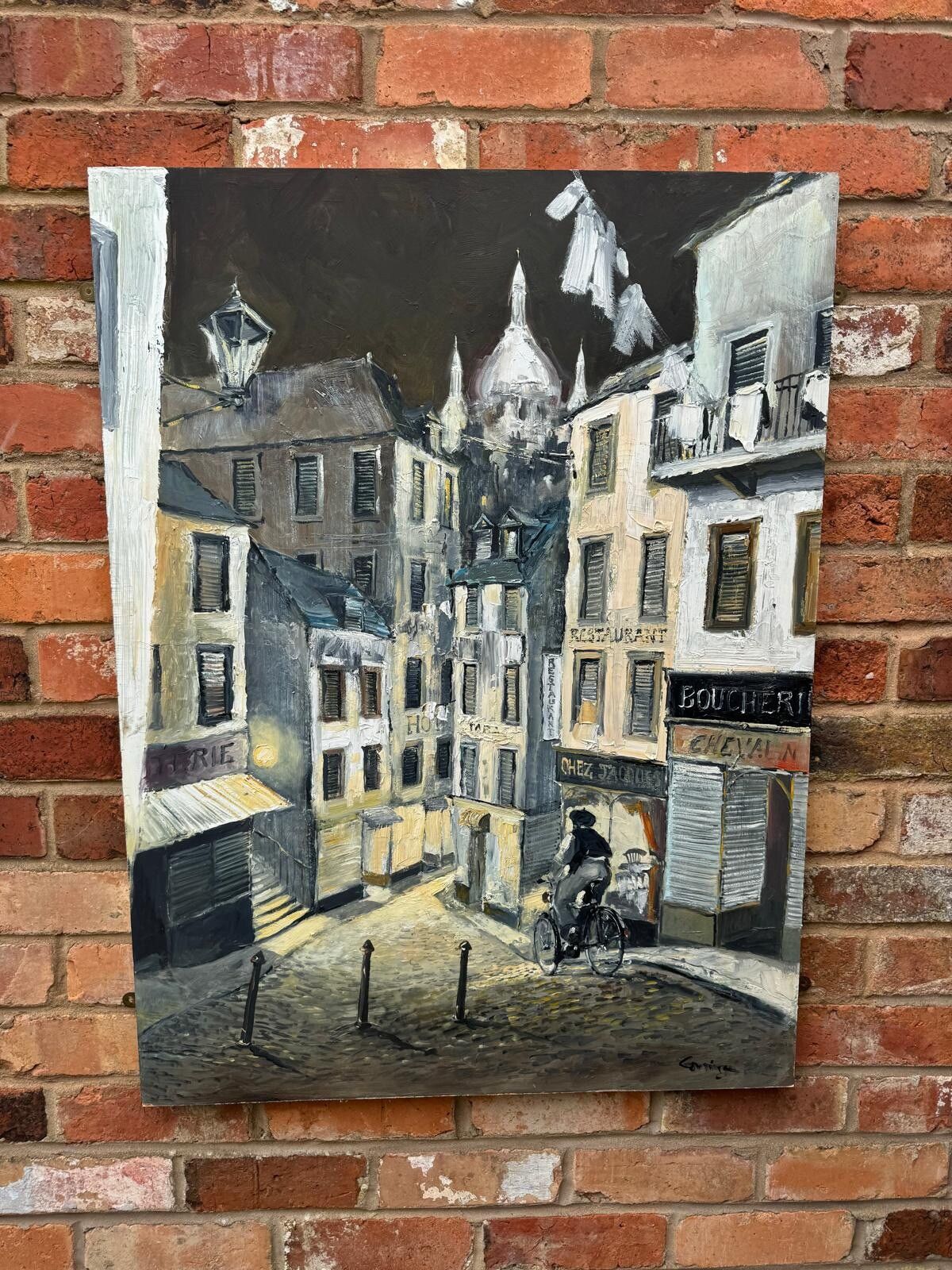 Cavan Corrigan Outstanding French Scene Oil Painting 102cm By 76.5cm photo 295.0