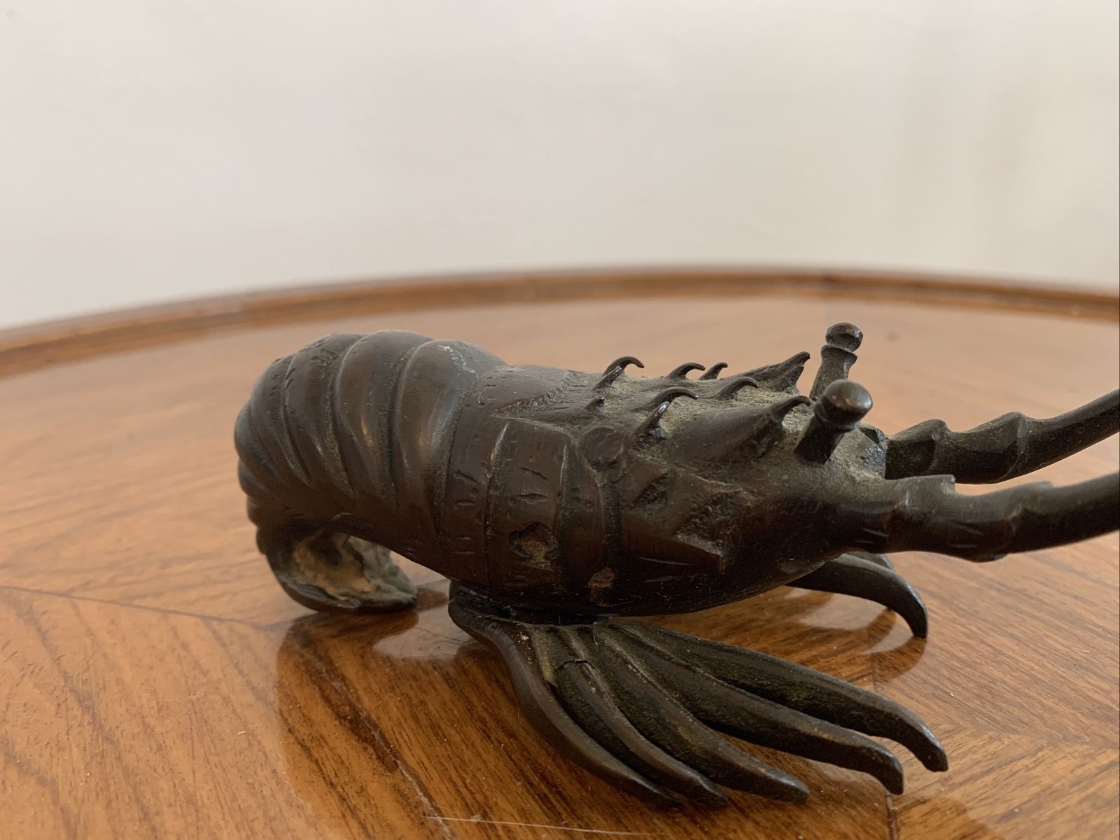Fine Japanese Meiji Period Bronze Crayfish Lobster Prawn Figure photo furniture