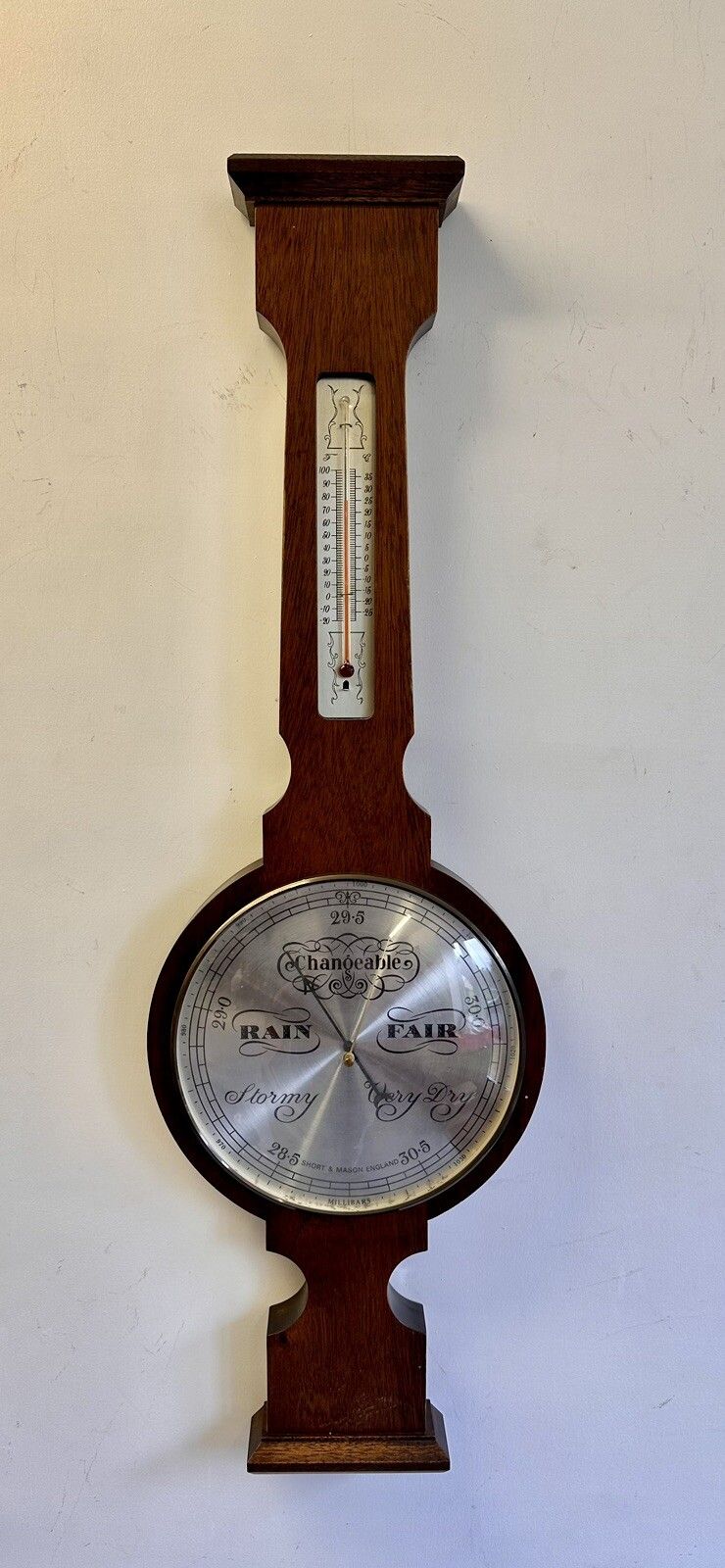 Short & Mason England Quality Aneroid Banjo Barometer photo Home Decor