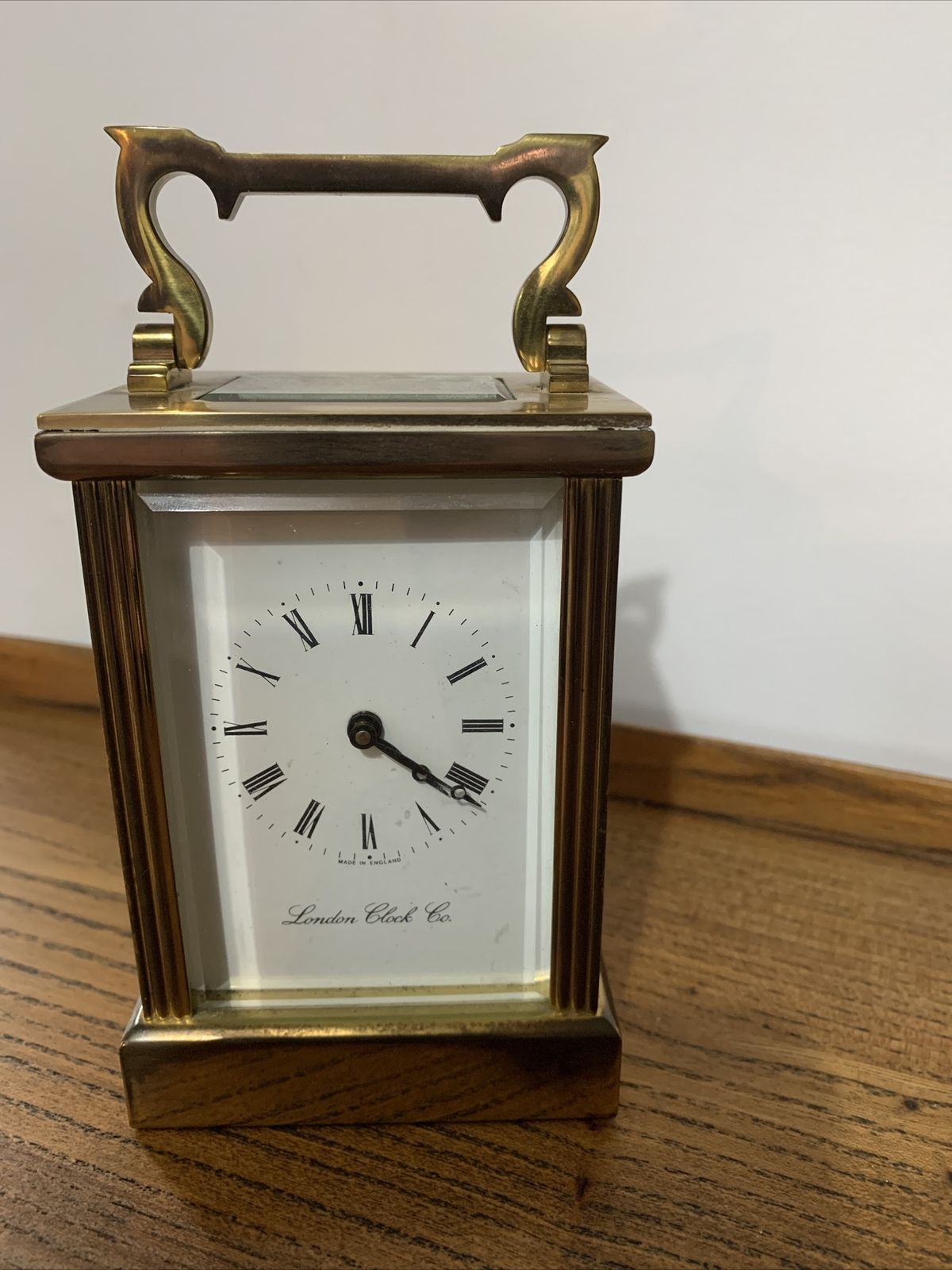 Vintage Top Quality London Clock Co 11 Jewel Brass Carriage Clock Bevelled Glass photo furniture