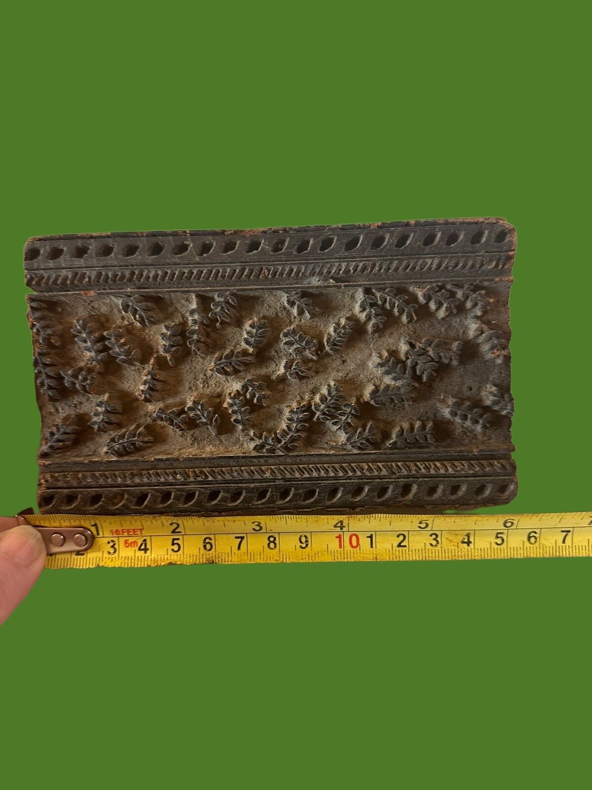 Very Collectable Antique Hand Carved Floral Leaf Printing Blocks For Wallpaper photo vintage