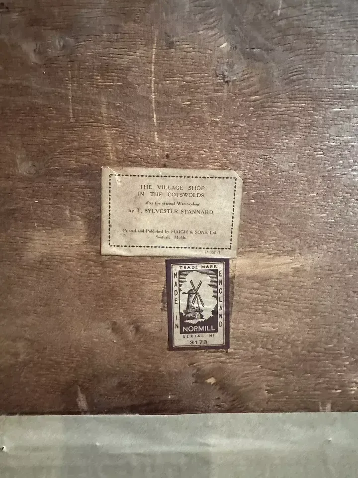 Superb Antique 19th Century Coloured Print By Theresa Sylvester   Cotswolds photo Art
