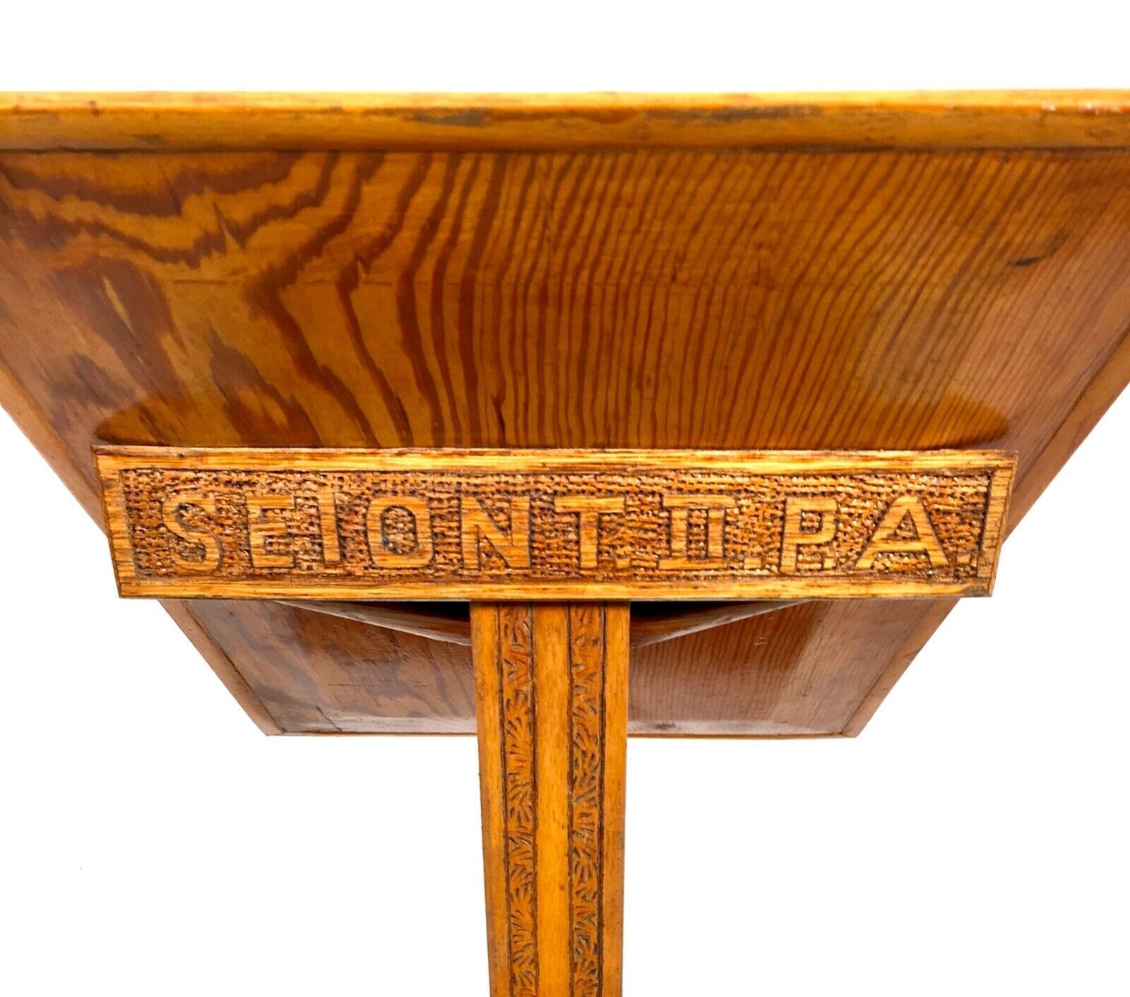 Antique Masonic Interest   20th Century Wooden Lectern & Gavel Block Book Stand photo 159.0
