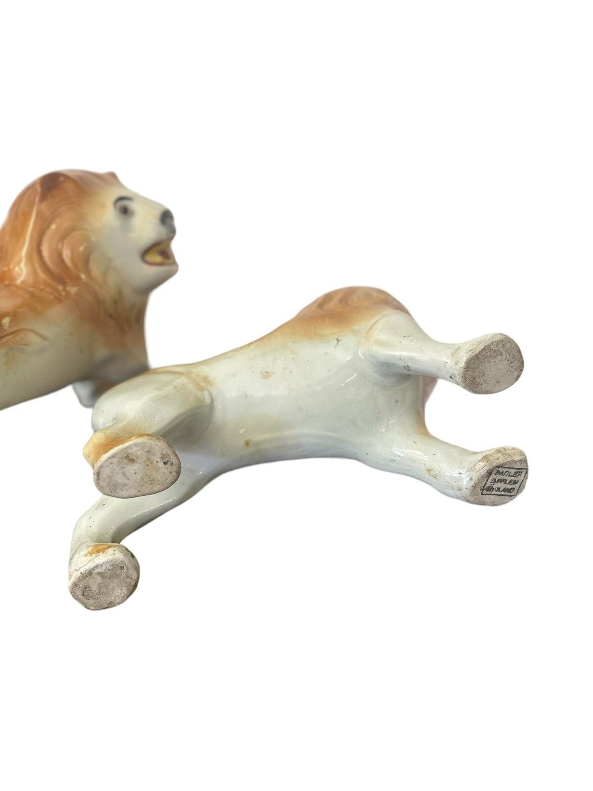 165.0 Pair Of Extra Large Sadler Burslem England Staffordshire Lions photo