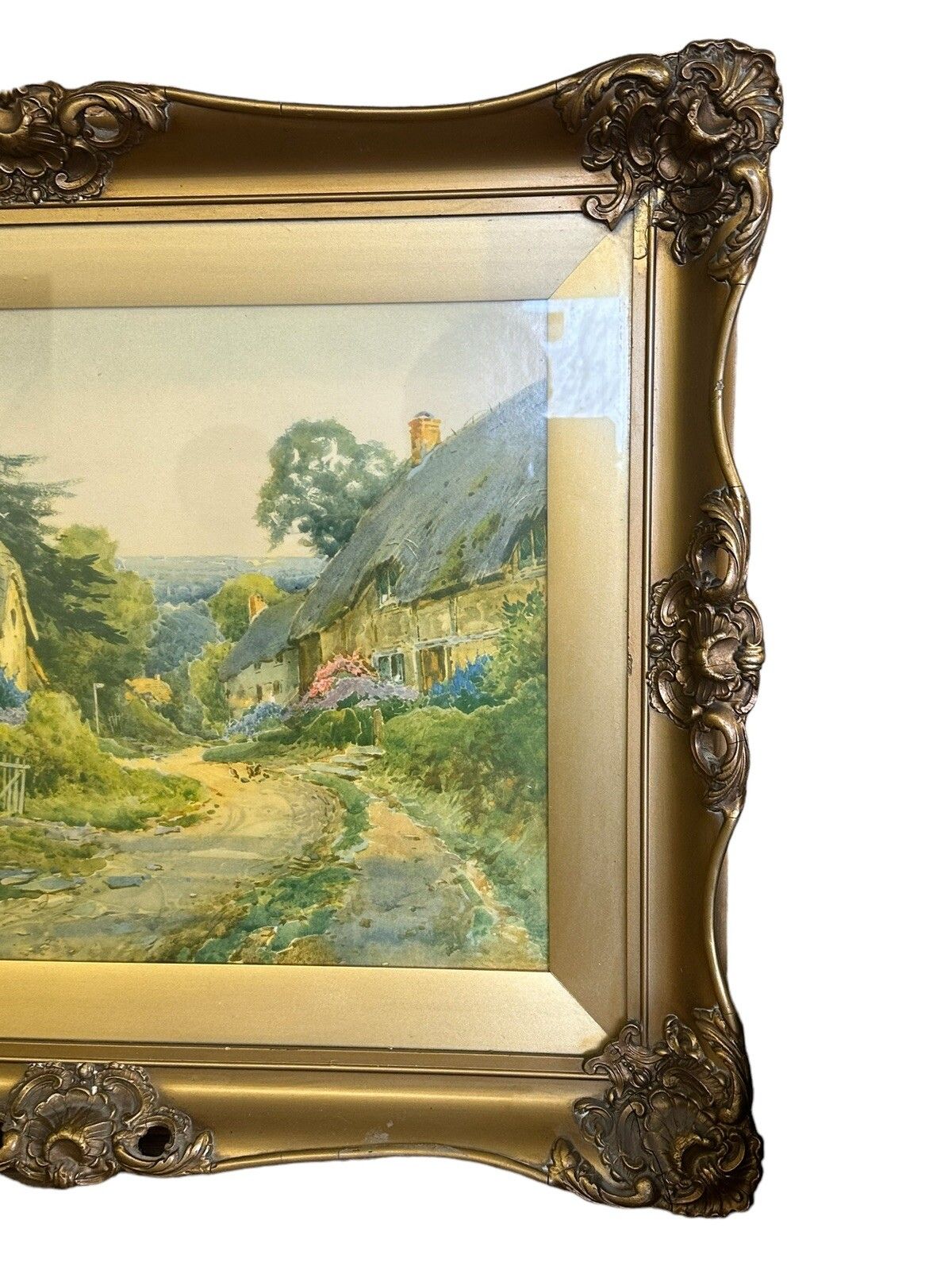 Antique Cotswold Scene Lithograph By T Sylvester Stannard 70cm By 55cm photo 125.0