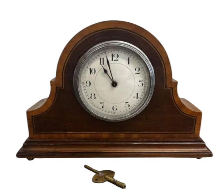 Antique Edwardian Swiss Made Buren Mantle Clock Super Quality Fully Working photo Home Decor
