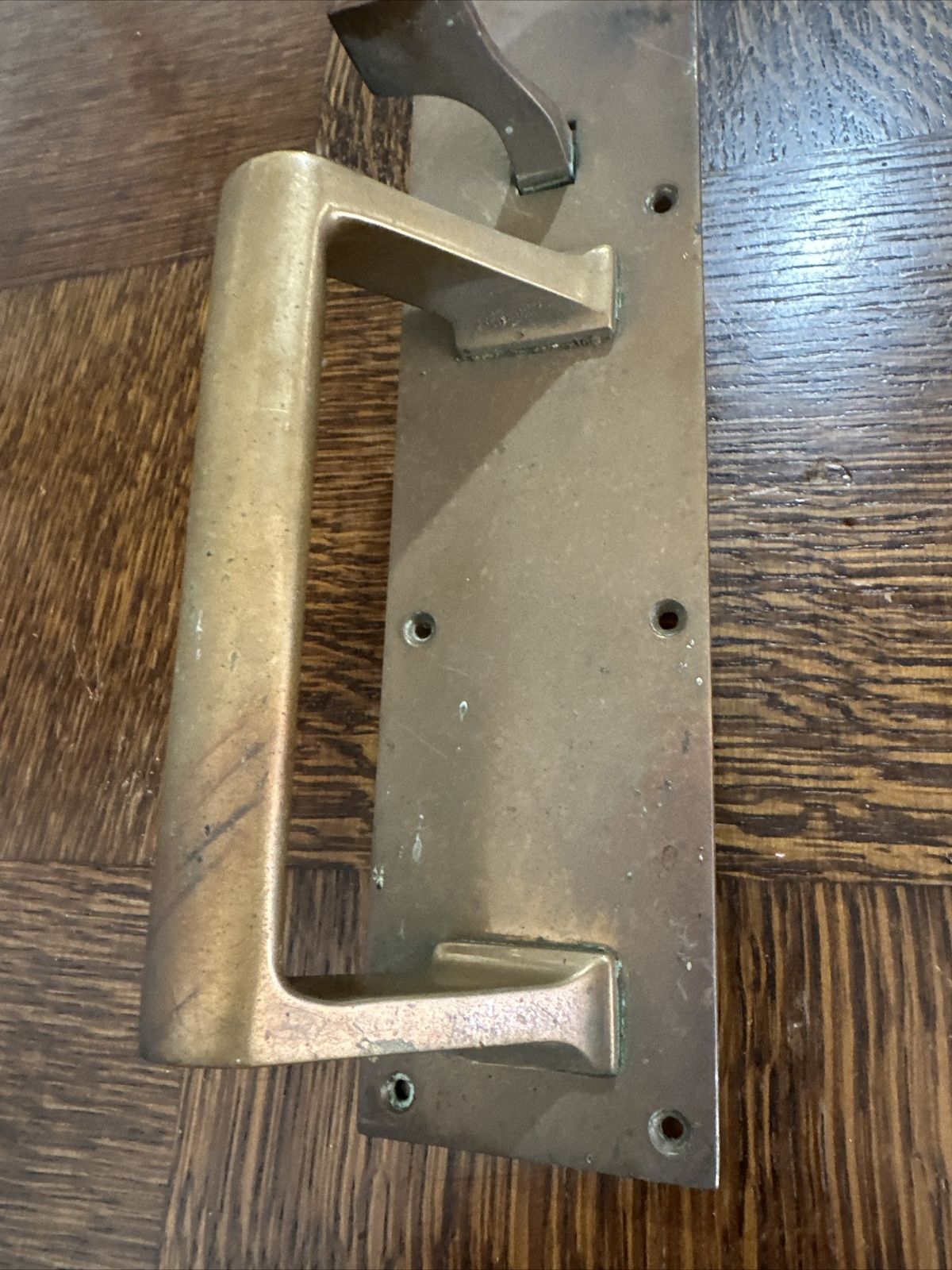 Antique Door Handle With Thumb Latch  Heavy Bronze Brass photo furniture