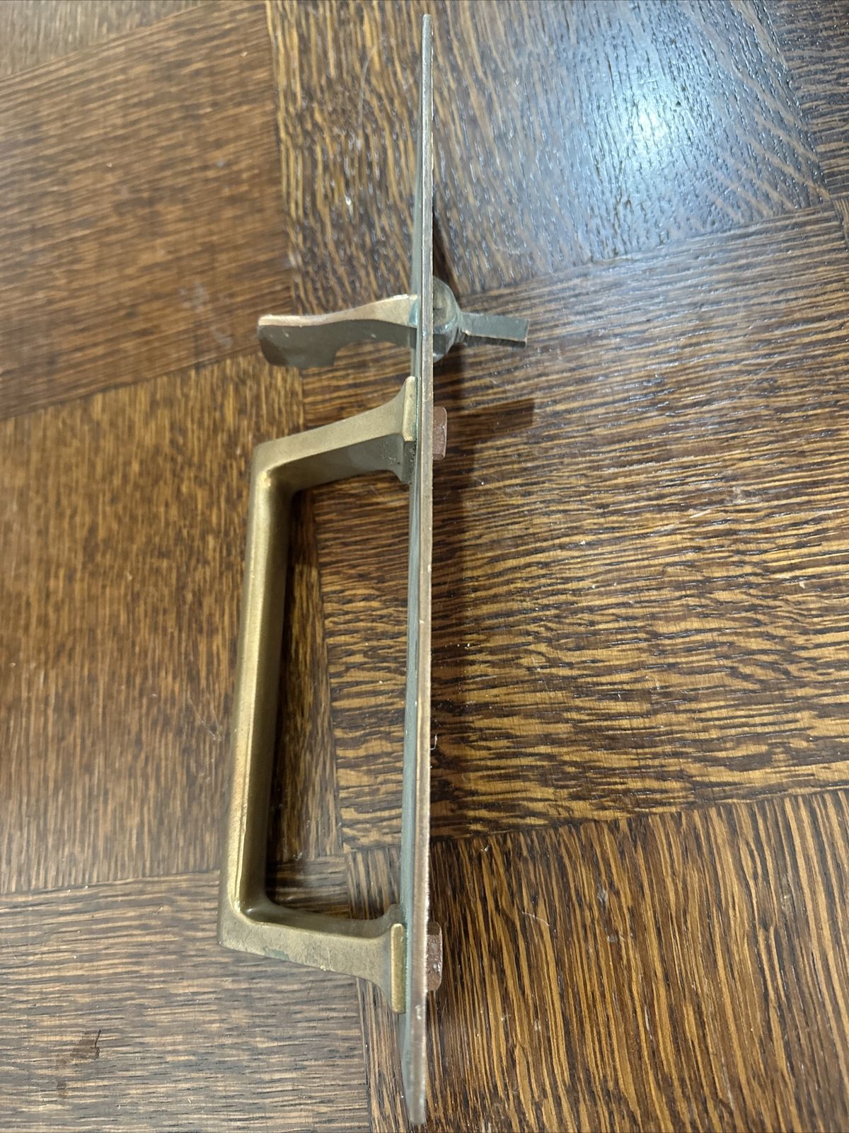 Antique Door Handle With Thumb Latch  Heavy Bronze Brass photo Home Fixtures