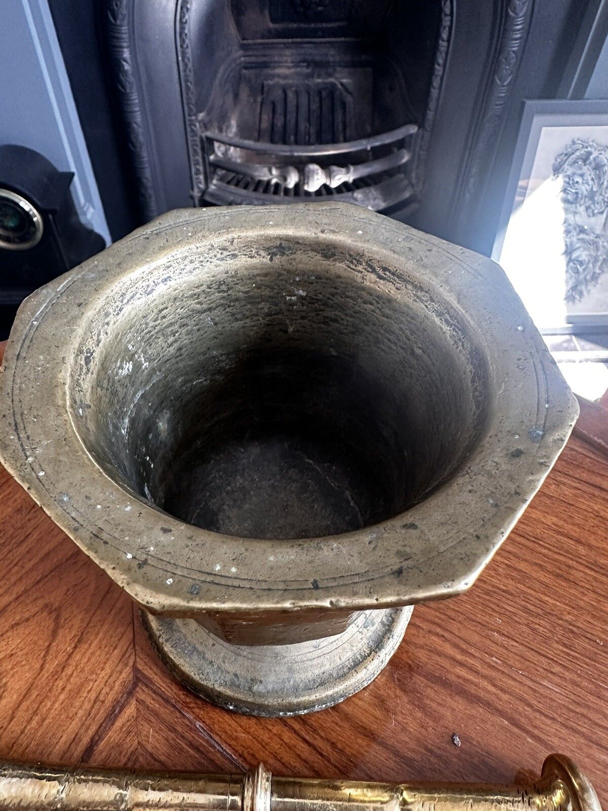 Antique Large Chemist's Mortar & Pestle, English, Bronze, Apothecary, Georgian, photo for sale