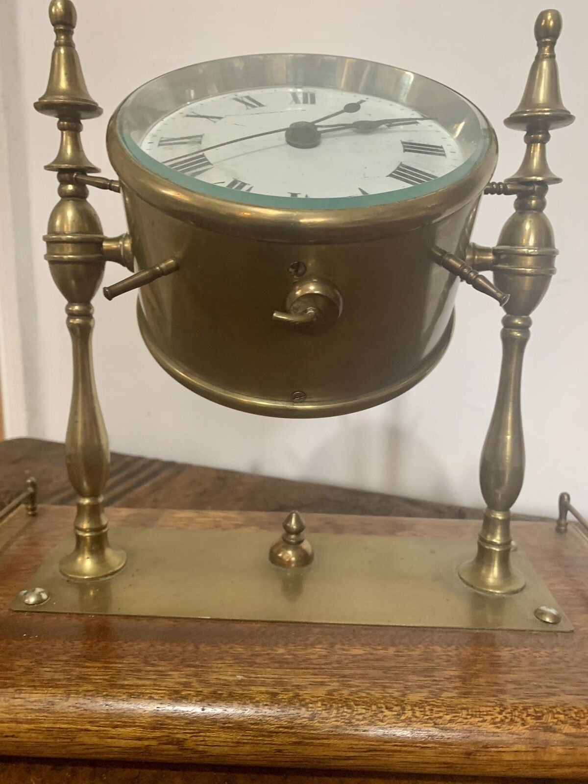 Antique Gpo 1 Mechanical Bulk Head Ships Clock Working Maritime photo 195.0