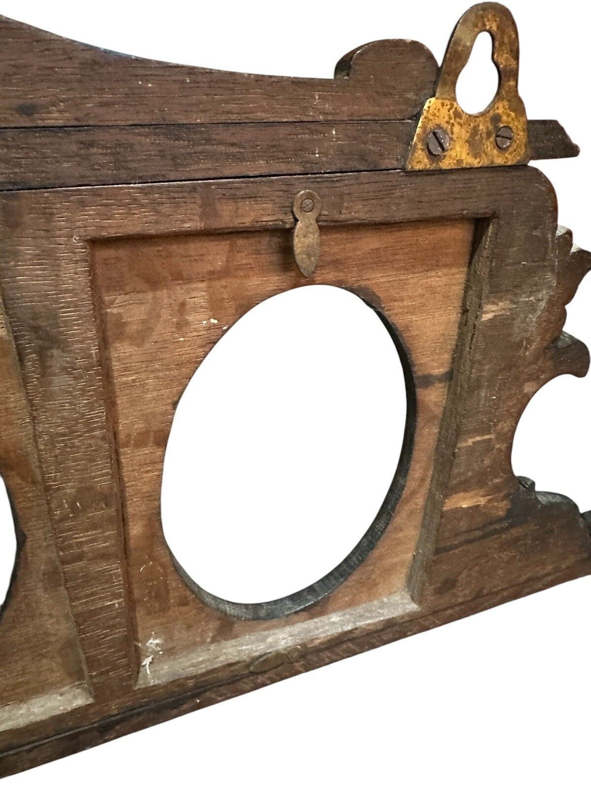 Victorian Carved Wooden Wall Mounted Photo Frame  Shelf Carved Fish Jacobean photo vinterior