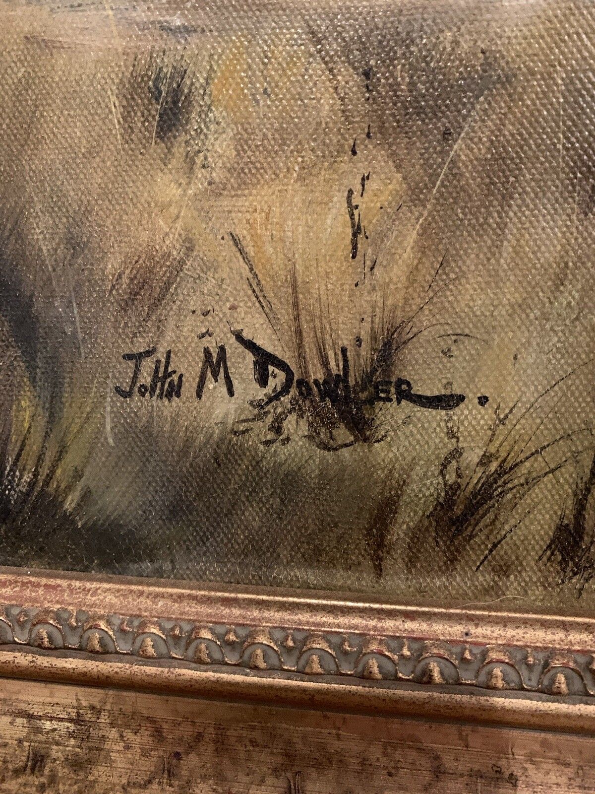 John M Dowler Oil On Board Painting  Framed 88cm By 62cm  Signed Farming photo buy