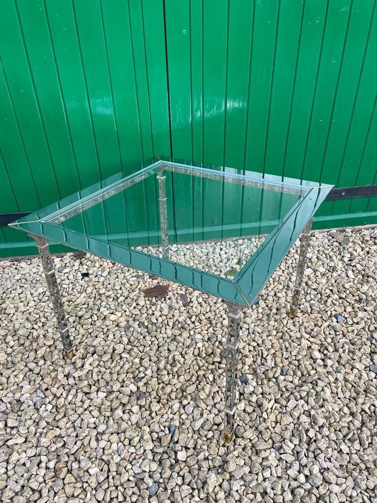 Mid Century Gorgeous Chrome Italian Coffee Table C1970’s Superb Condition. photo furniture