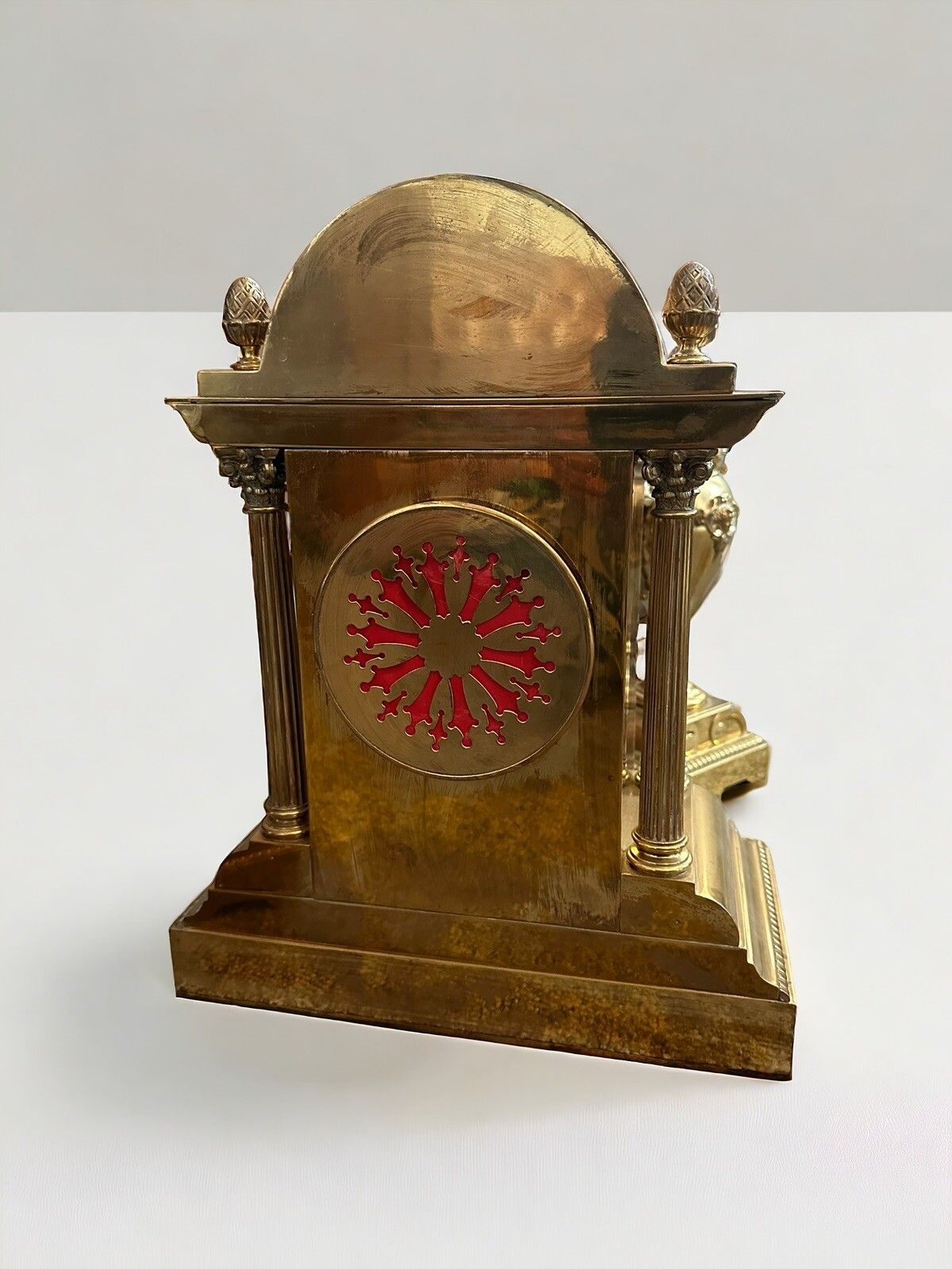 Outstanding French 19th Century Architectural Garniture Mantle Clock By L. Marti photo Home Decor