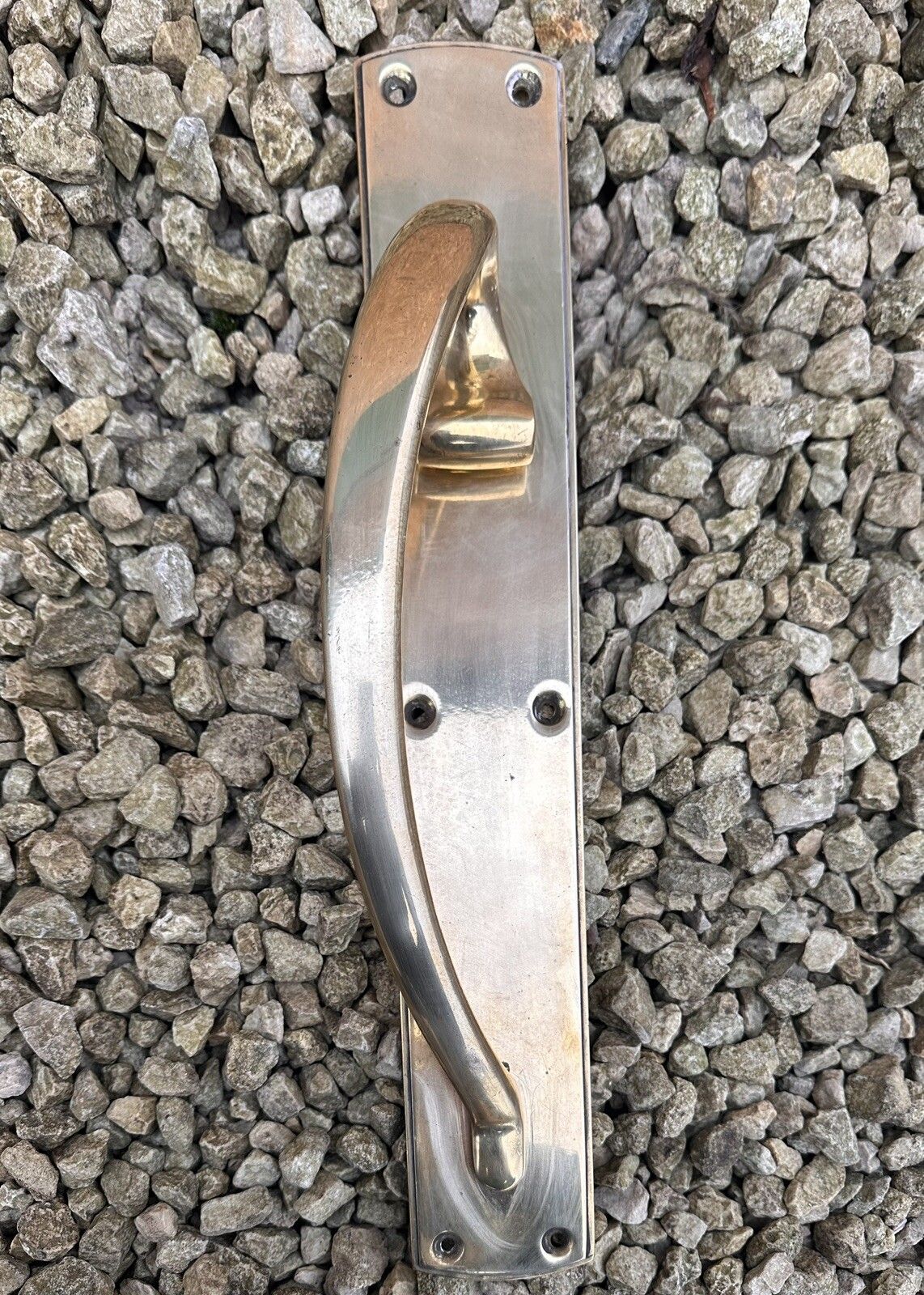 Huge Stunning Reclaimed Antique Hotel Shop Brass Door Handle 18” X 3” photo furniture