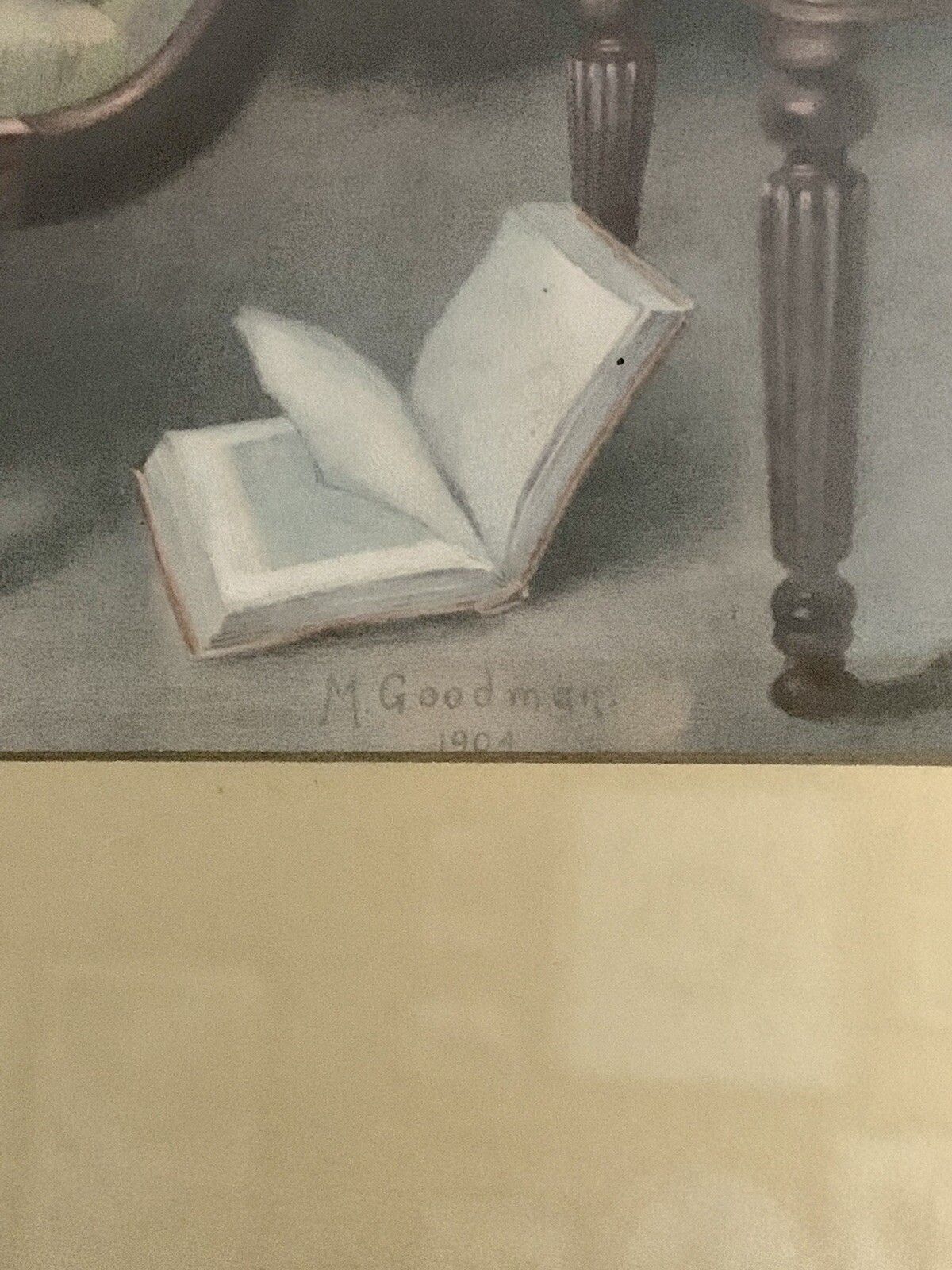 Latge Original Print By M Goodman 1904 Original Franed And Glazed photo 175.0