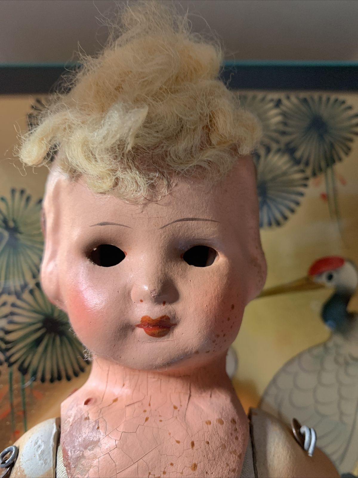 Blonde Haired Antique German Jointed  Doll  10” photo Home Decor