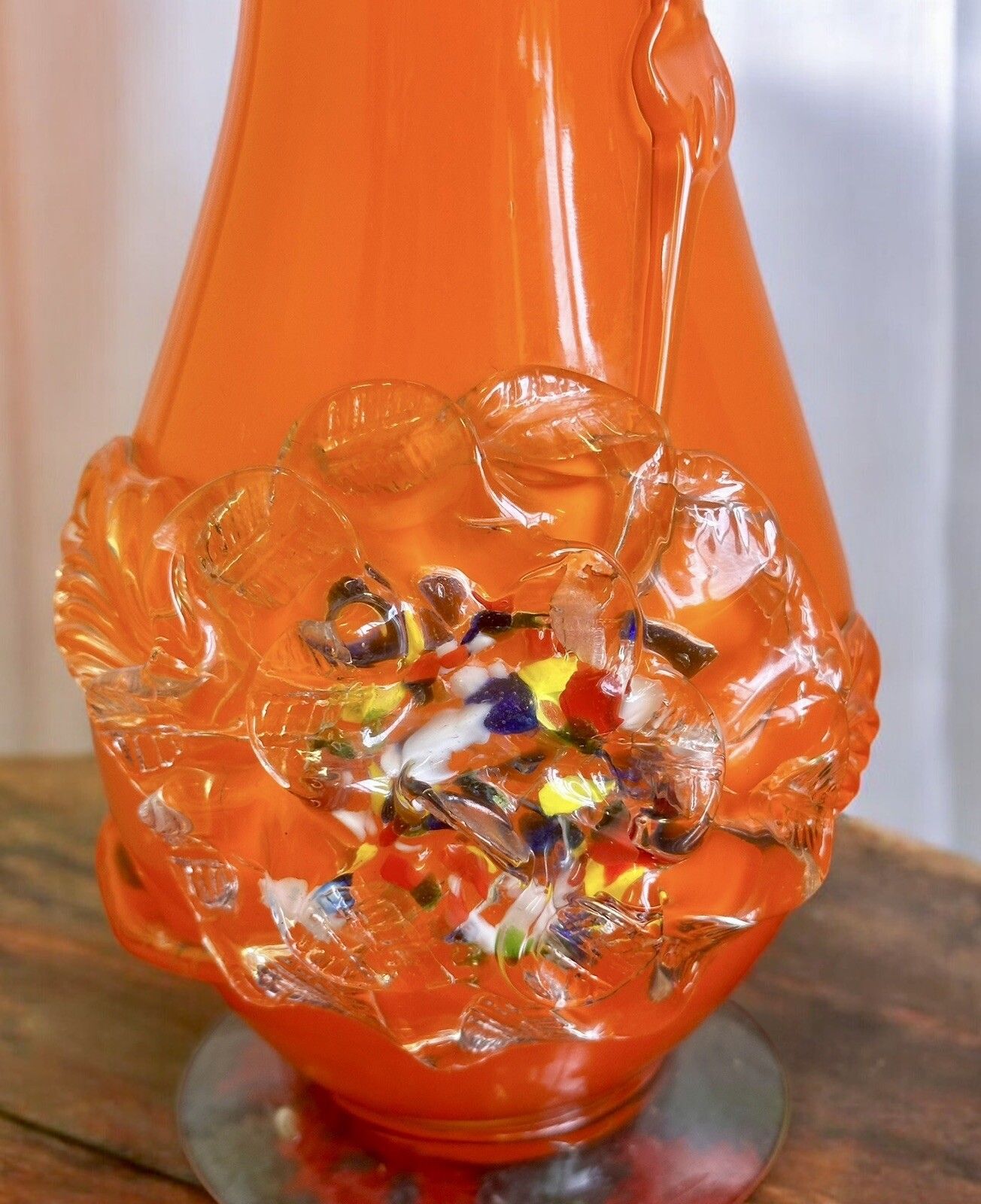 Mid Century Italian Coloured Glass Vase Collection  Pontil Mark  Interior Design photo for sale