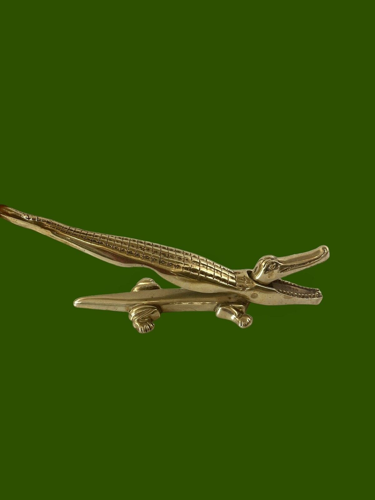 Antique Edwardian Brass Nut Cracker Huge 15 Inches In Length Super Heavy photo Home Decor