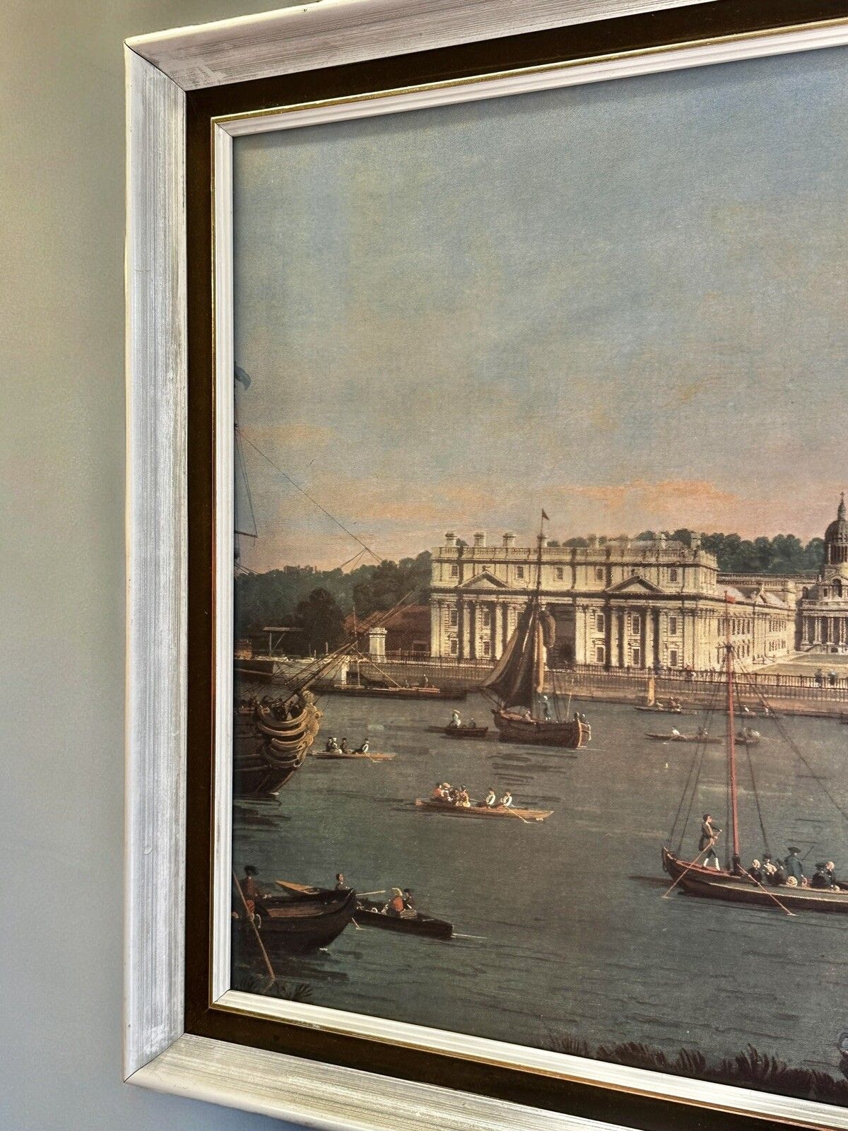 Greenwich Hospital From The North Bank Of The Thames  Canaletto Lithograph 76x50 photo Art