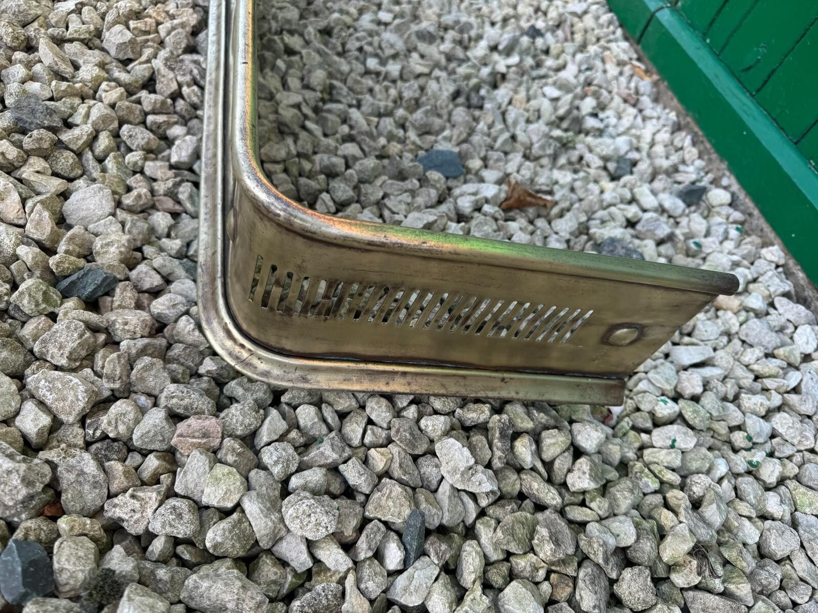 Georgian Style Pierced Brass Fireplace Fender C1900’s photo Home Fixtures
