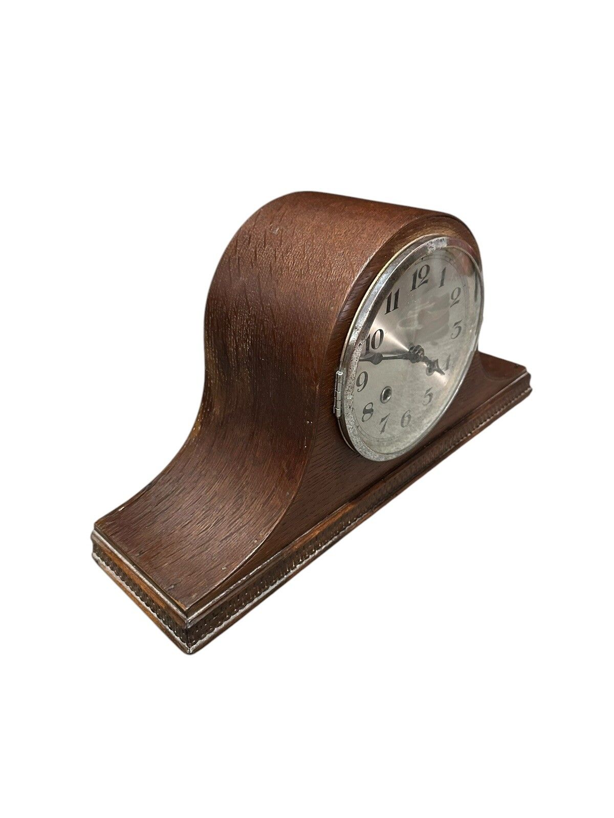 Napoleon Hat C1920’s Timepiece Mantle Clock. Hammer Strike Working photo furniture