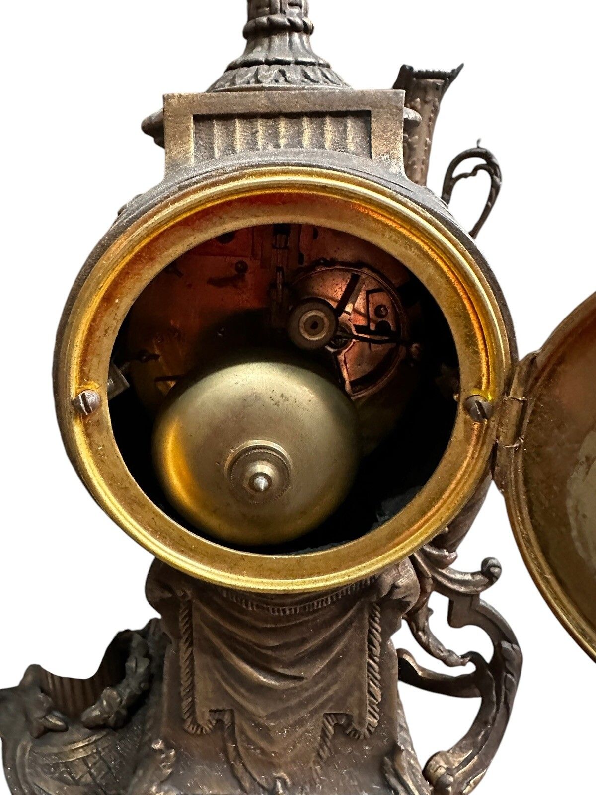 19th C French F Marti Cherub Putti Cupid Garniture Clock. Impressive photo buy