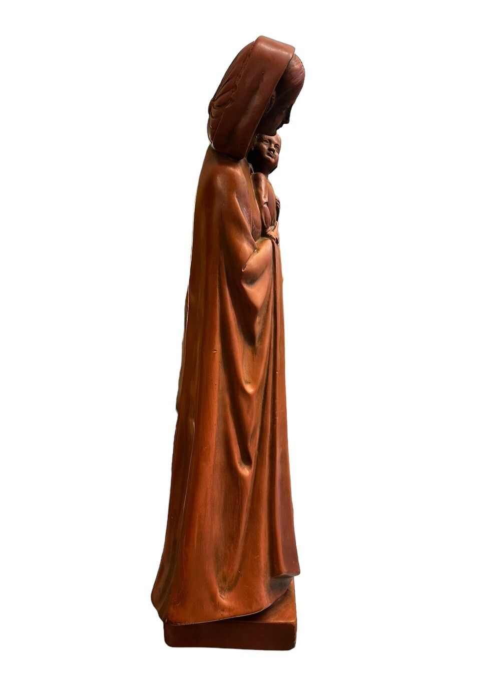 Art Madonna With Child Terracotta Sculpture C1950’s 55cm Tall  Signed By Artist photo