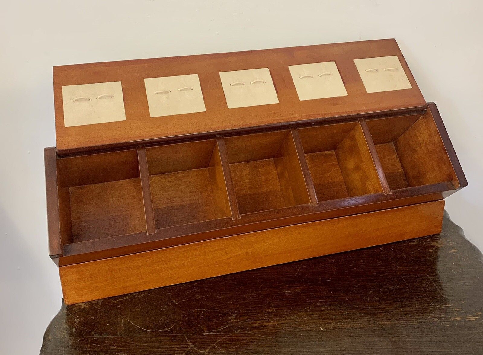 Original Wooden Luxury Gui Laroque  Watch Tie And Cuff Link Display Case