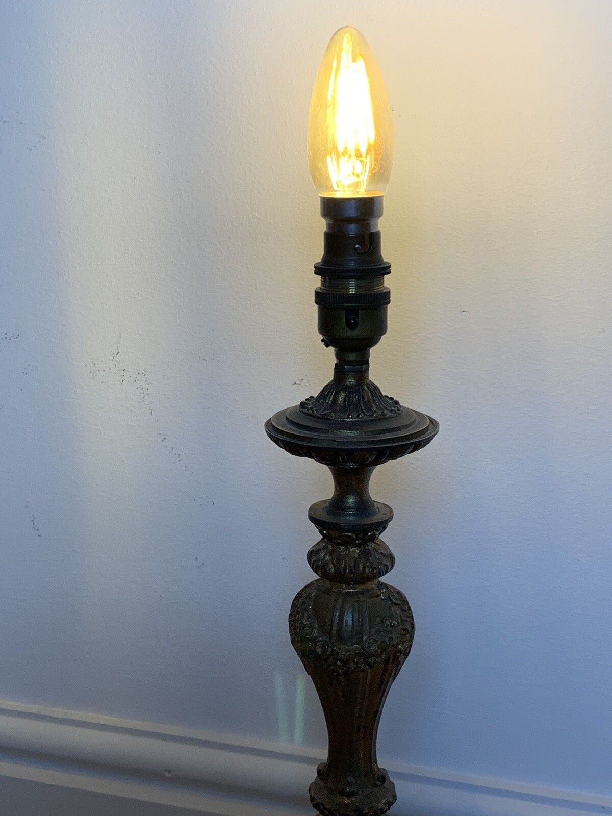 photo for sale Antique Exquisite French Huge Bronze And Marble Cherub Table Lamp