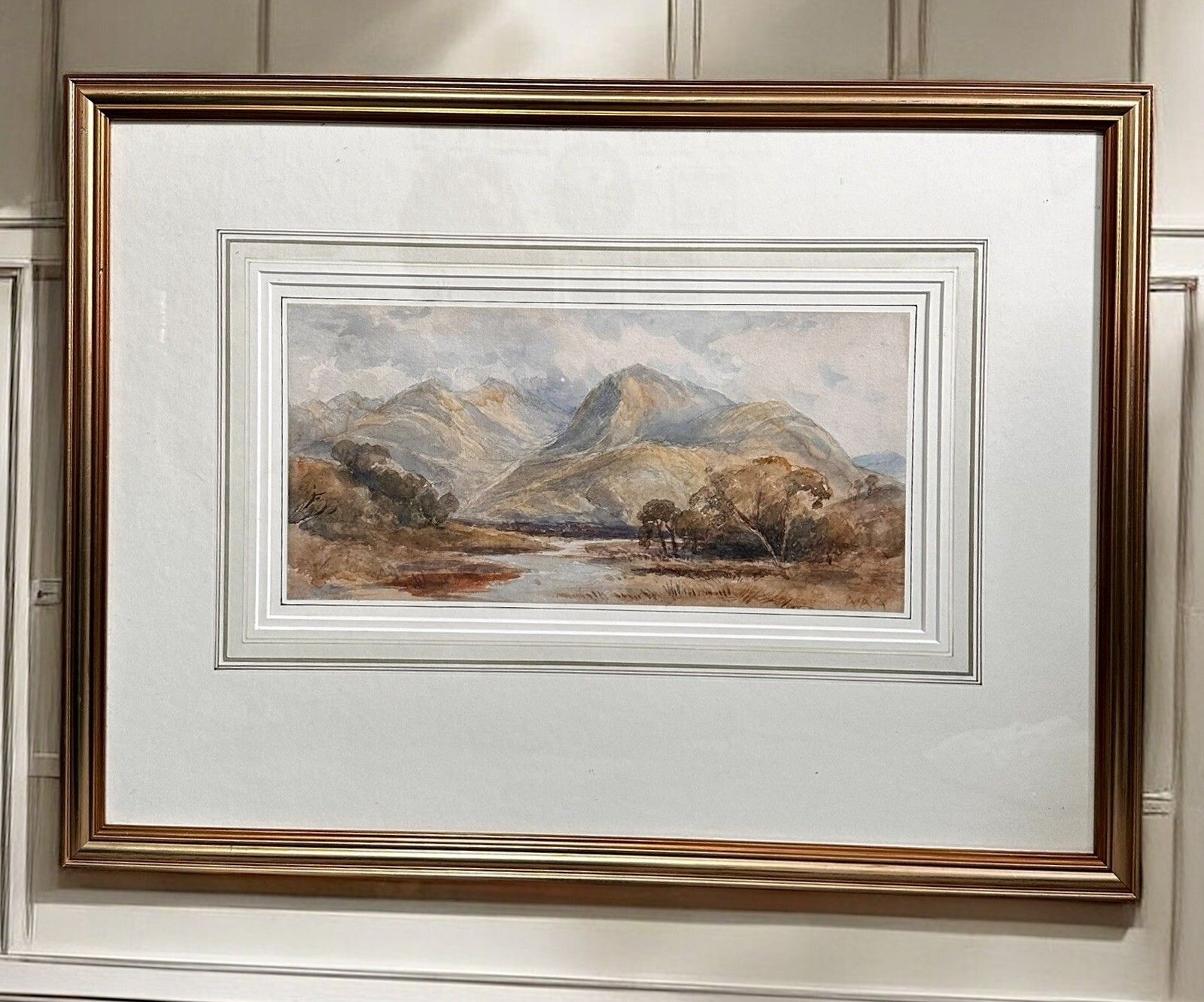 Alfred Augustus Gliendenning Original Signed Watercolour Scottish Highland