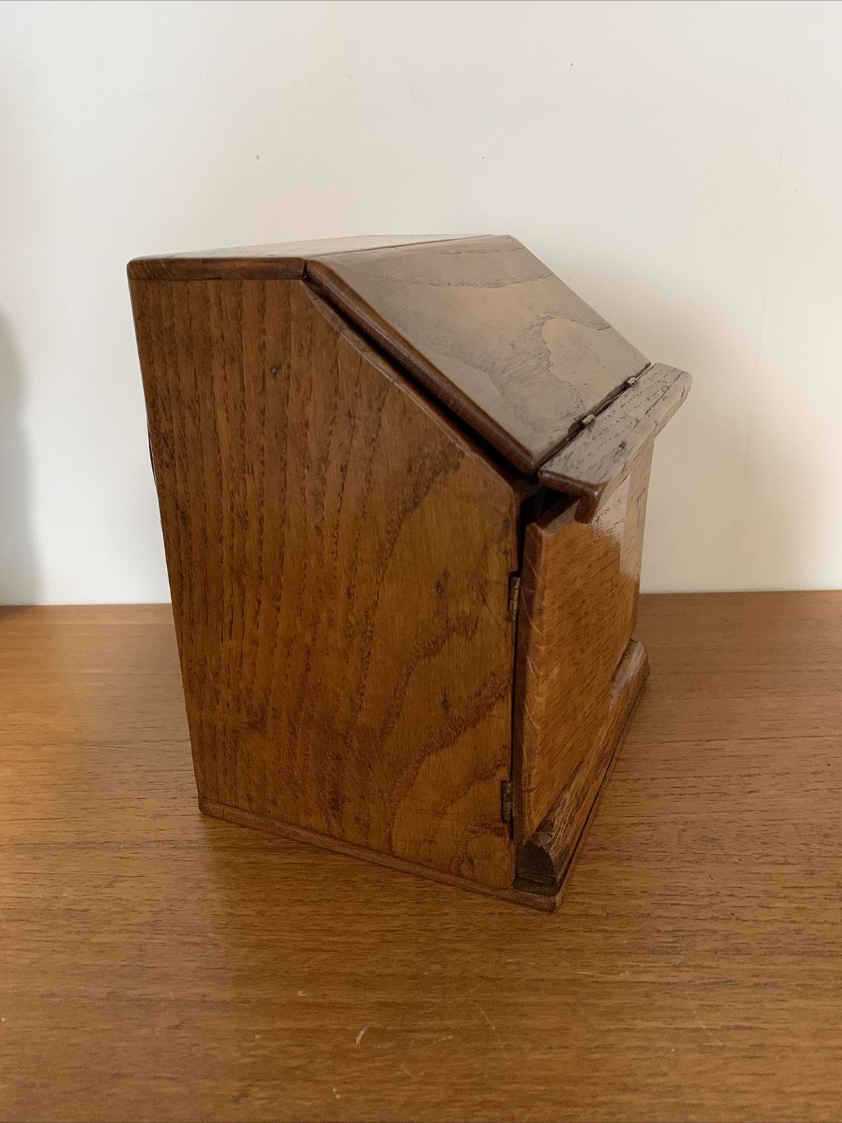 Antique Oak Wooden Miniature Apprentice Piece Bureau photo vinterior