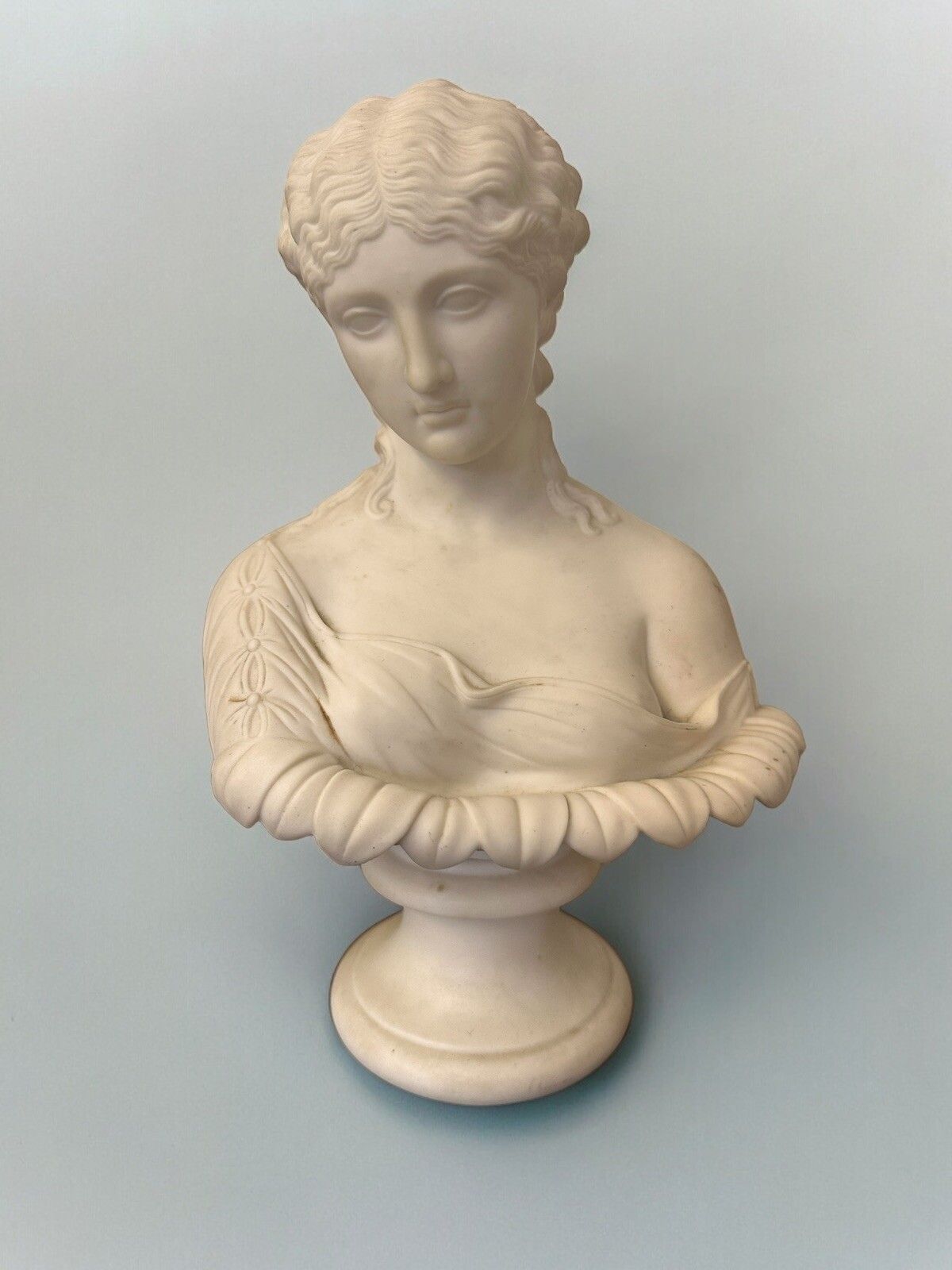 Antqiue Parian Bust Of Clytie, Classical Sculpture. Ornament, photo furniture