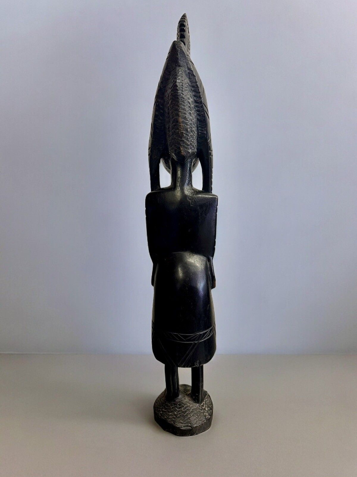 African Statue Baule Tribe Female Carved Wood Statue 2ft High photo Art