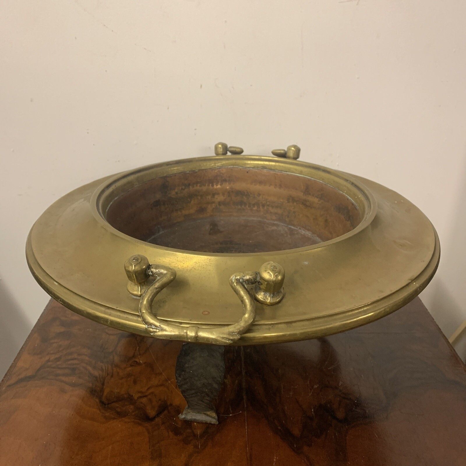 19th Century County House Brass Brazier Ice Bucket Champagne / Wine Super photo for sale