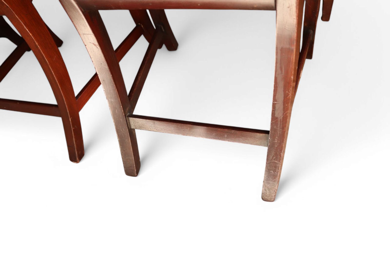 Set Of 4 Regency Style Antique Bar Back Sabre Leg Mahogany Dining Chairs photo buy