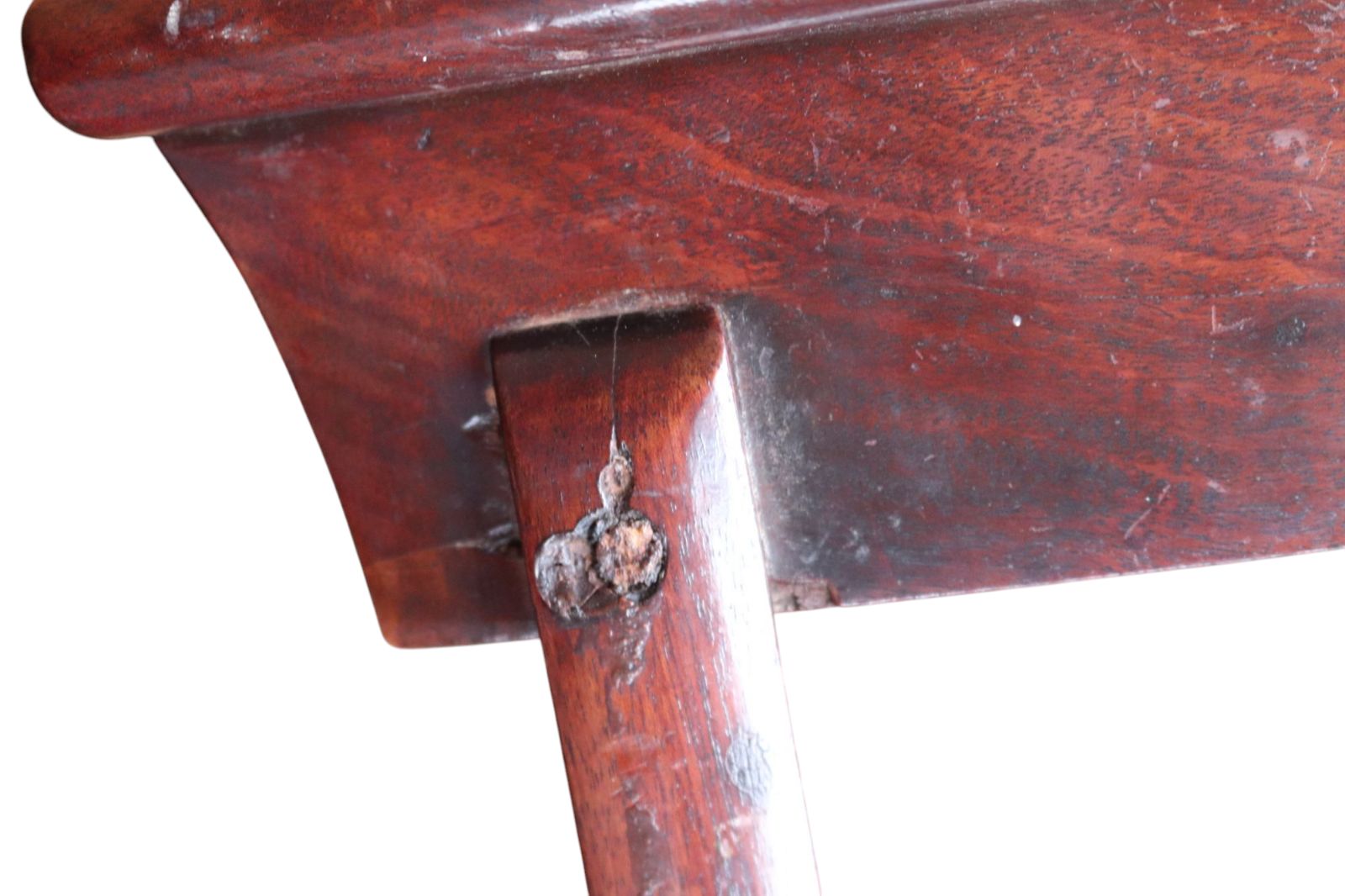 photo for sale Set Of 4 Regency Style Antique Bar Back Sabre Leg Mahogany Dining Chairs